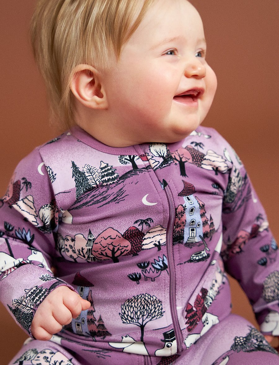 MUMIN - MÅNSKENSNATT PYJAMAS - natdragter - purple - 0