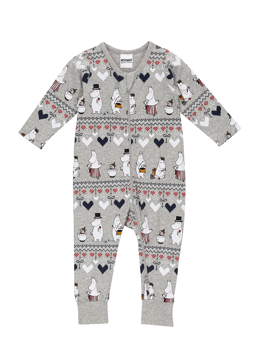 MUMIN - VINTERHJÄRTA PYJAMAS B - natdragter - grey - 1