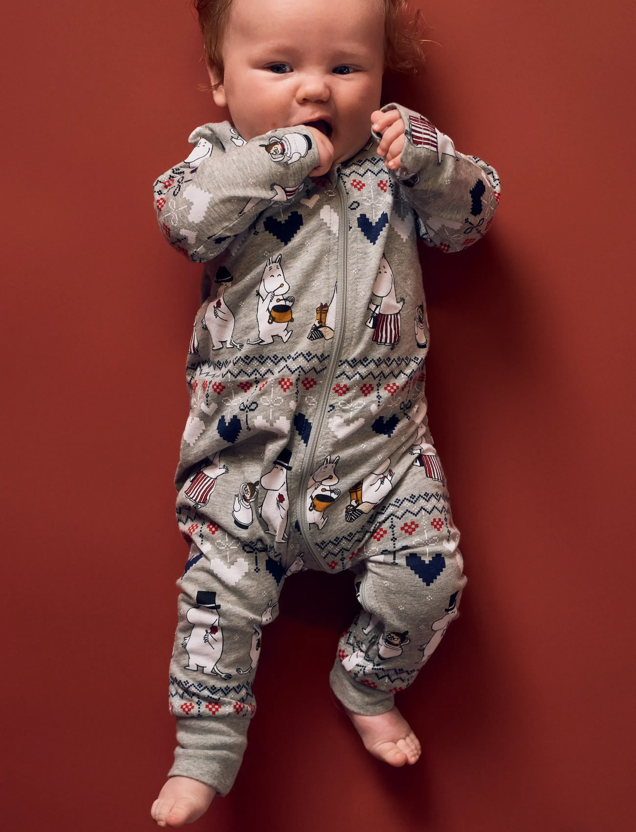 MUMIN - VINTERHJÄRTA PYJAMAS B - natdragter - grey - 0