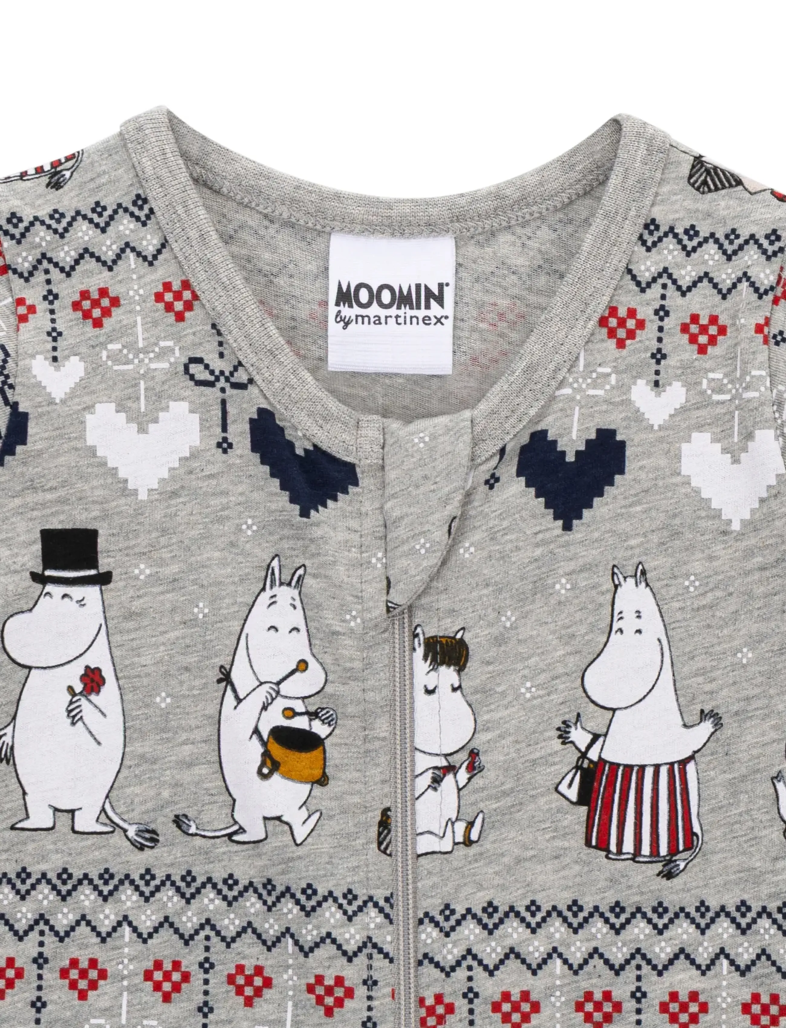 MUMIN - VINTERHJÄRTA PYJAMAS B - natdragter - grey - 2
