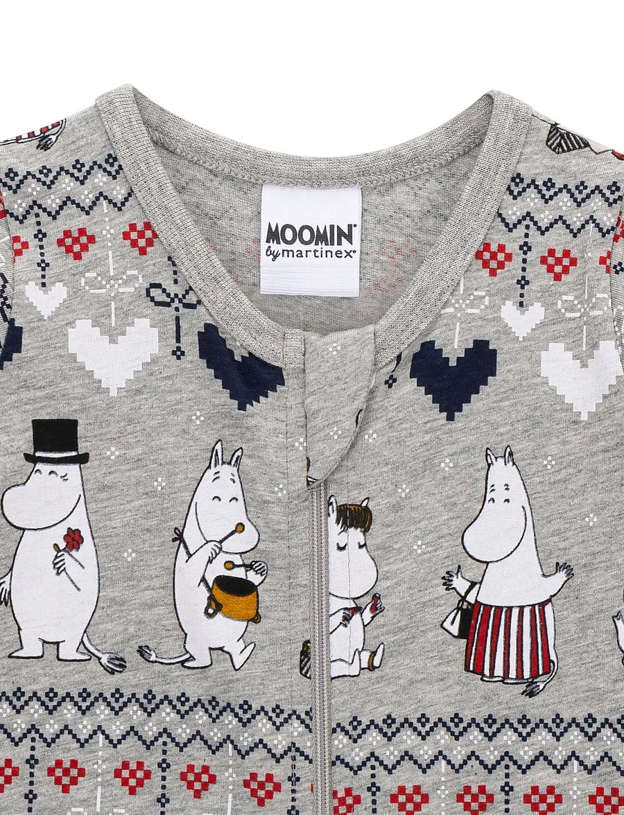 MUMIN - VINTERHJÄRTA PYJAMAS B - natdragter - grey - 2