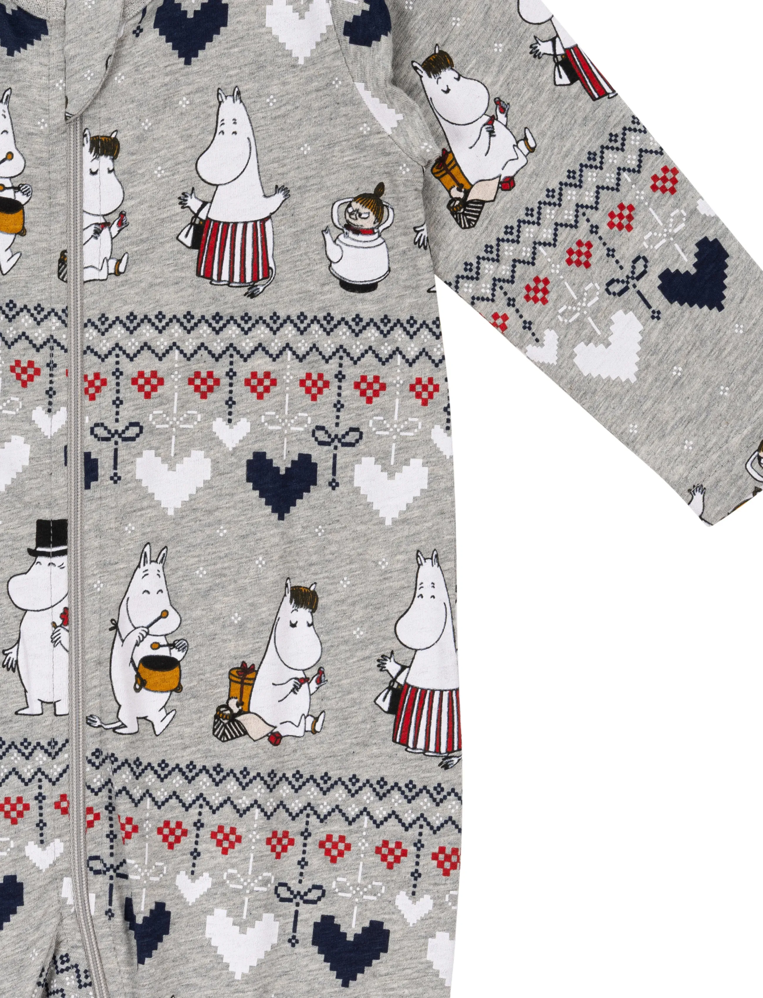 MUMIN - VINTERHJÄRTA PYJAMAS B - natdragter - grey - 3