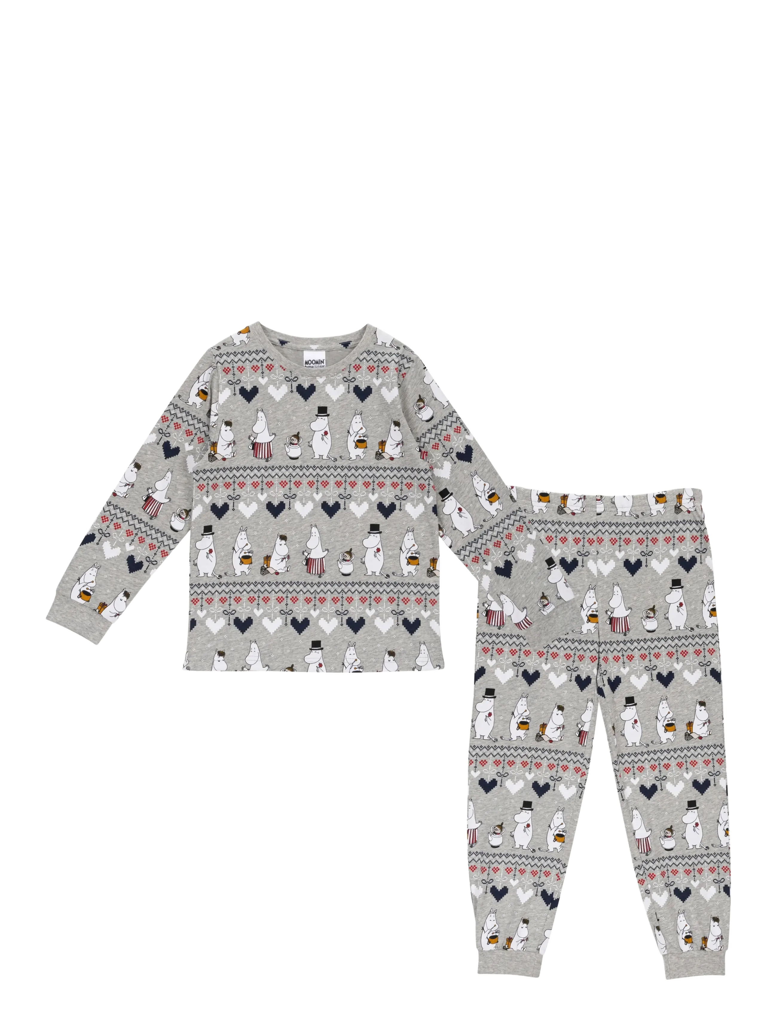 MUMIN VINTERHJÄRTA PYJAMAS - Pyjamas - GREY / grey