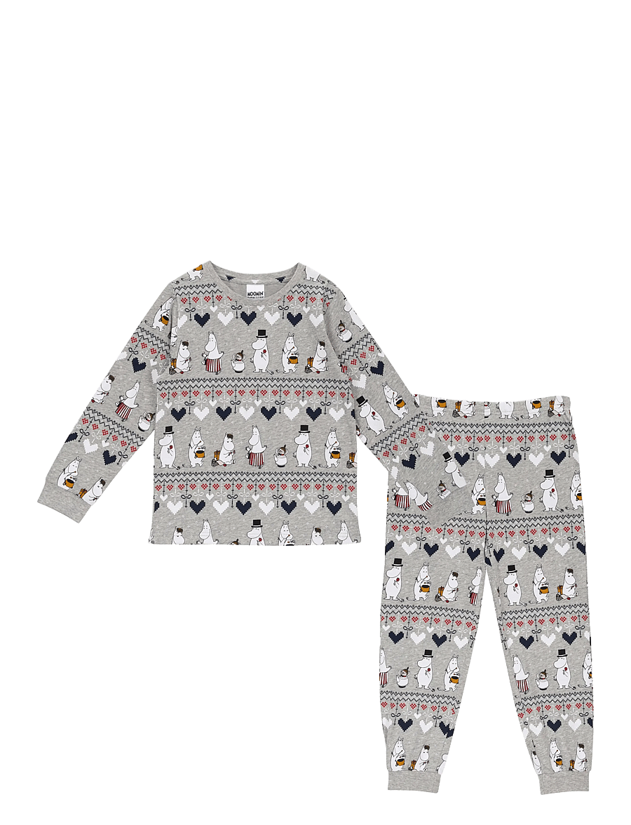 MUMIN - VINTERHJÄRTA PYJAMAS - pyjamassæt - grey - 1