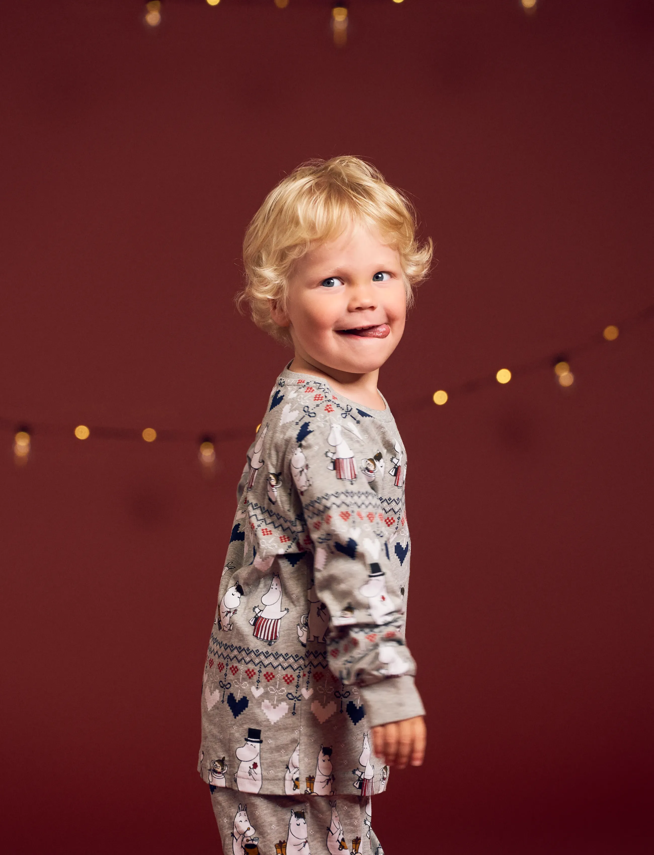 MUMIN - VINTERHJÄRTA PYJAMAS - pyjamassæt - grey - 0