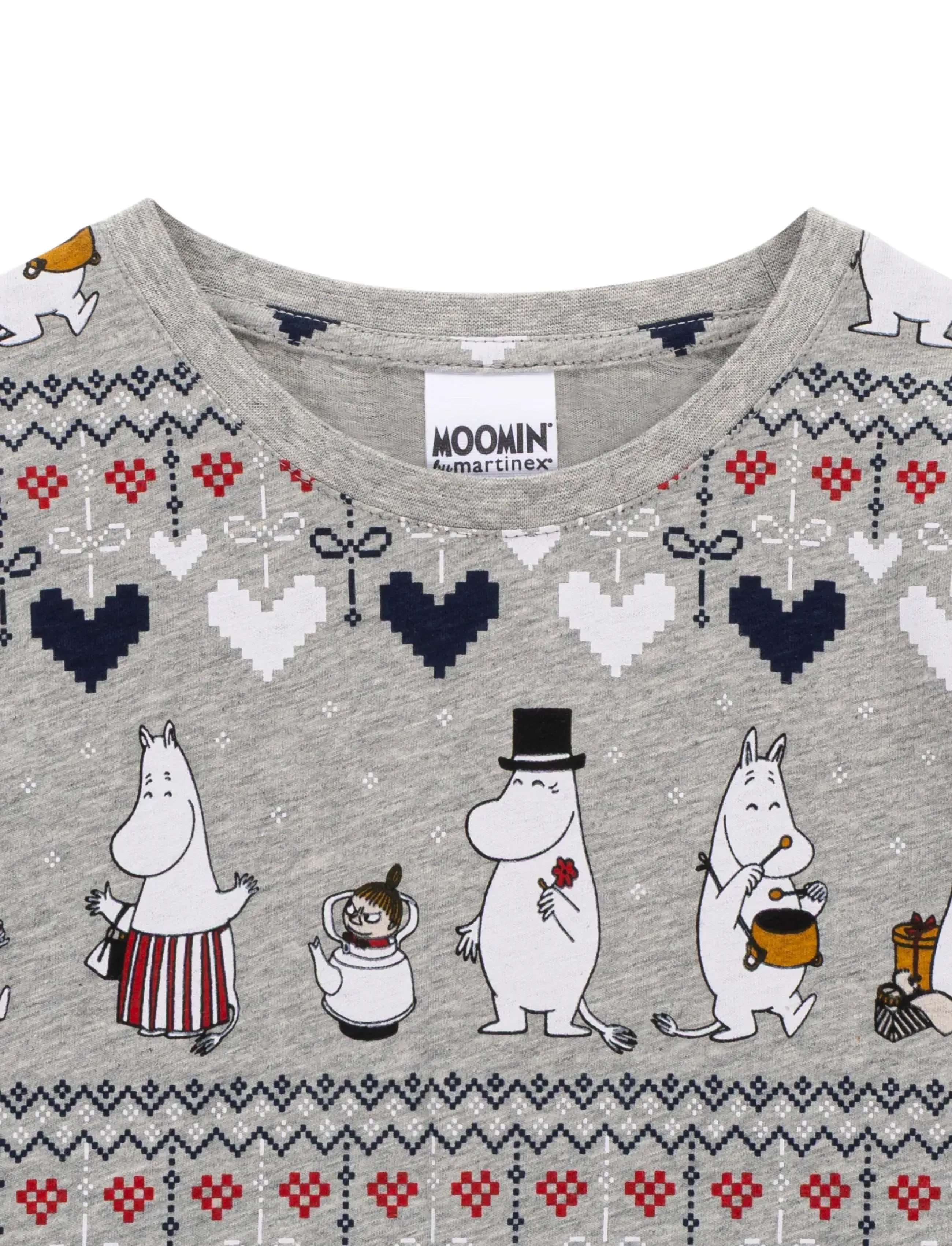 MUMIN - VINTERHJÄRTA PYJAMAS - pyjamassæt - grey - 4