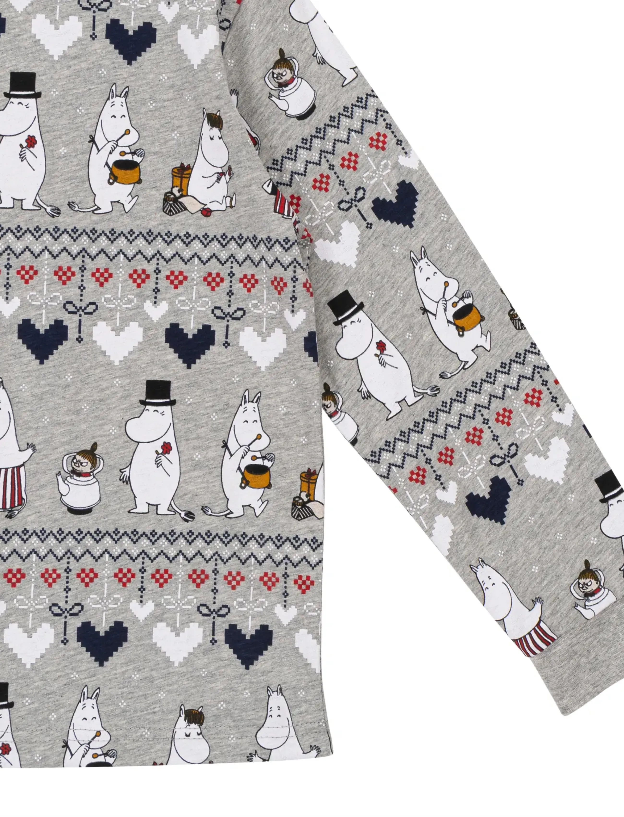 MUMIN - VINTERHJÄRTA PYJAMAS - pyjamassæt - grey - 5