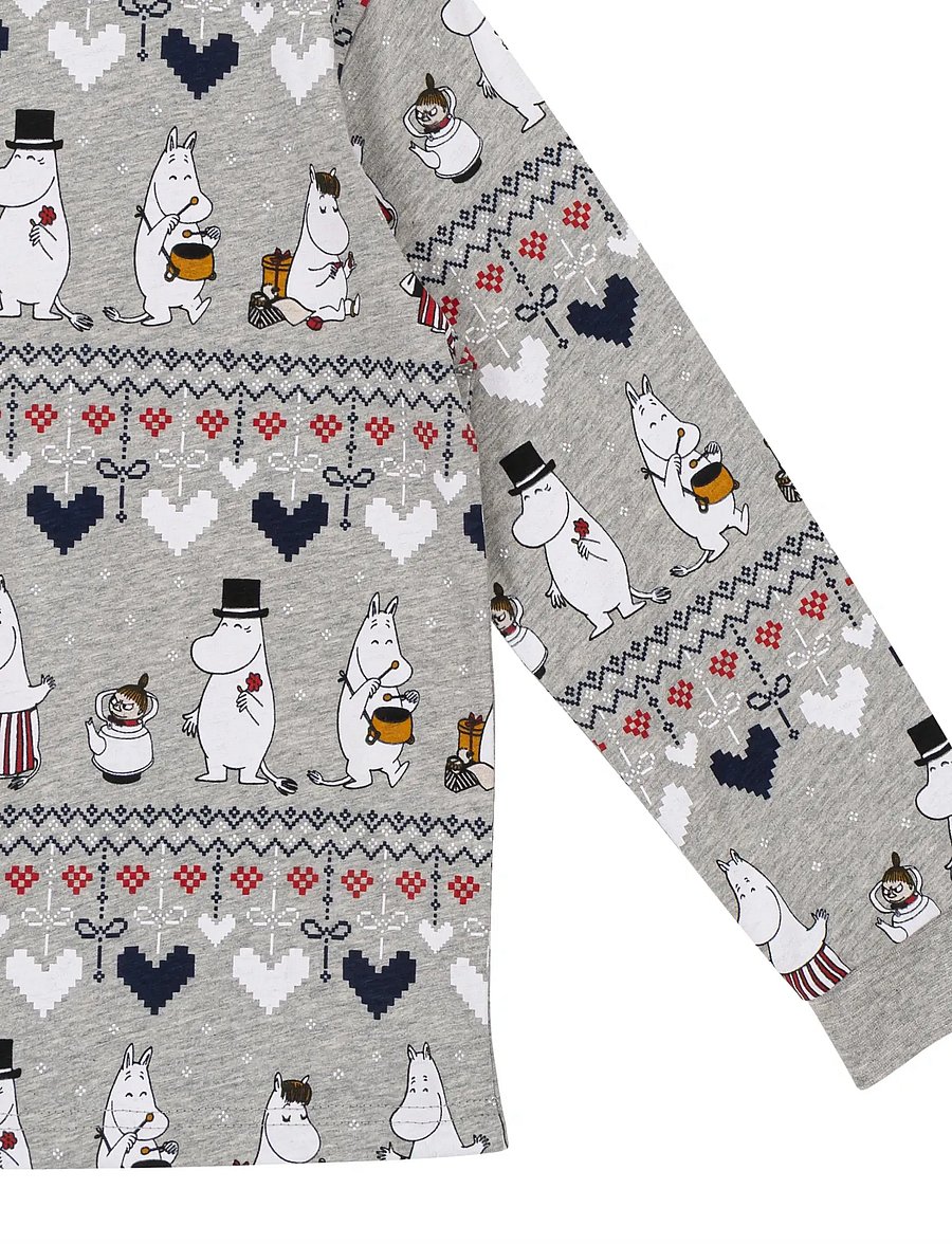 MUMIN - VINTERHJÄRTA PYJAMAS - pyjamassæt - grey - 5