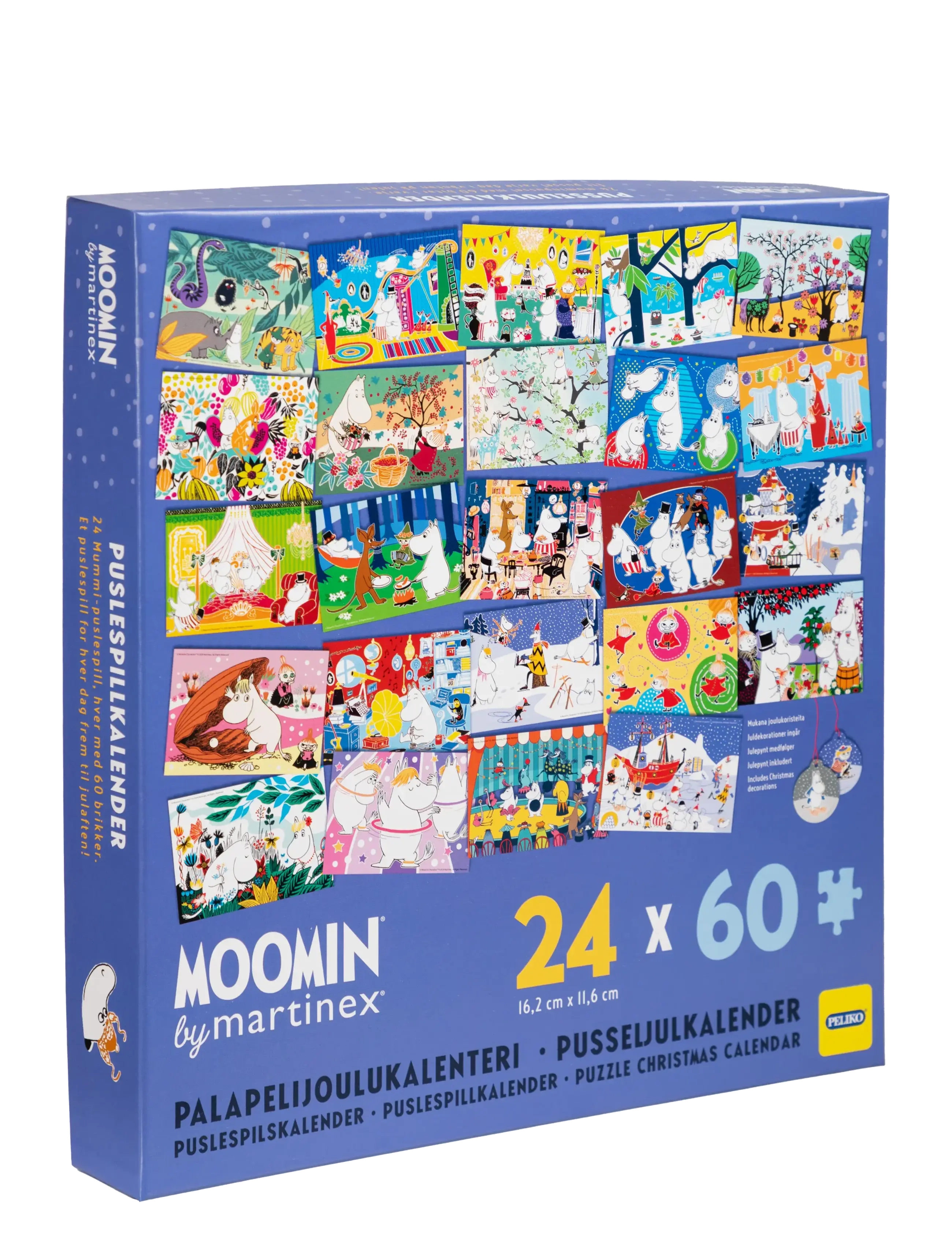 MOOMIN Mumin Pusseljulkalender 24X60 Bitar, Børn, Advent Calendars, Blå, Str: ONE SIZE