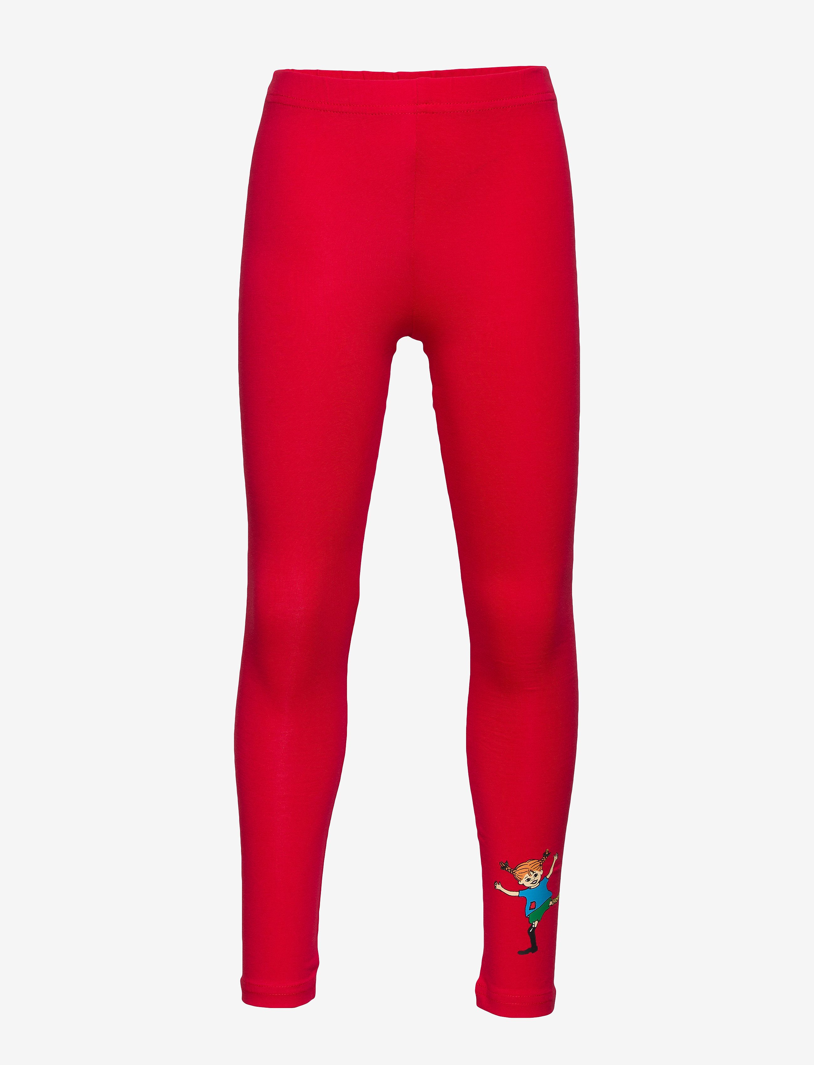 Pippi Langstrømpe Pippi Leggings, Børn, Pippi Leggings, Rød, Str: 98