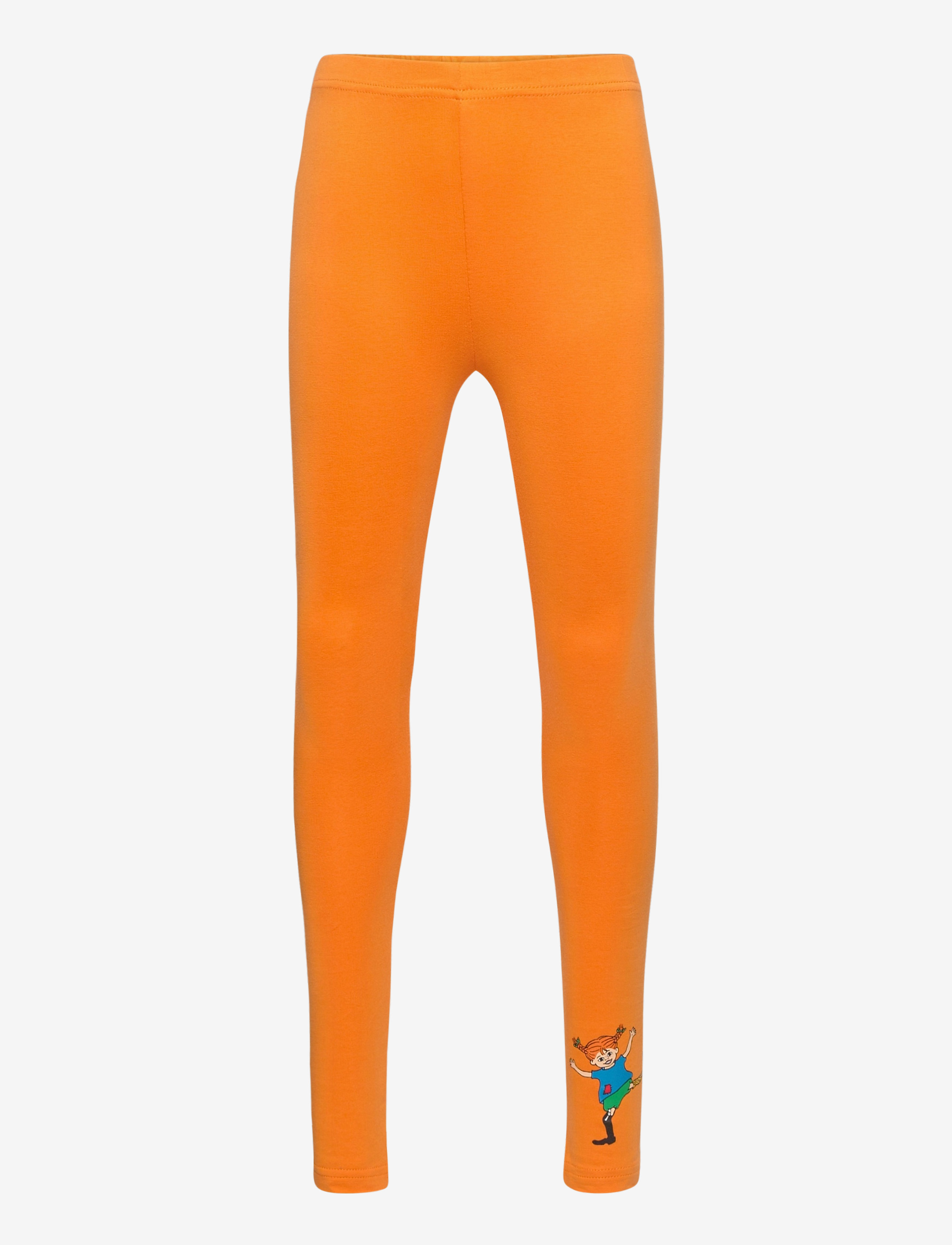 Pippi Langstrømpe Pippi Leggings, Børn, Pippi Leggings, Orange, Str: 116