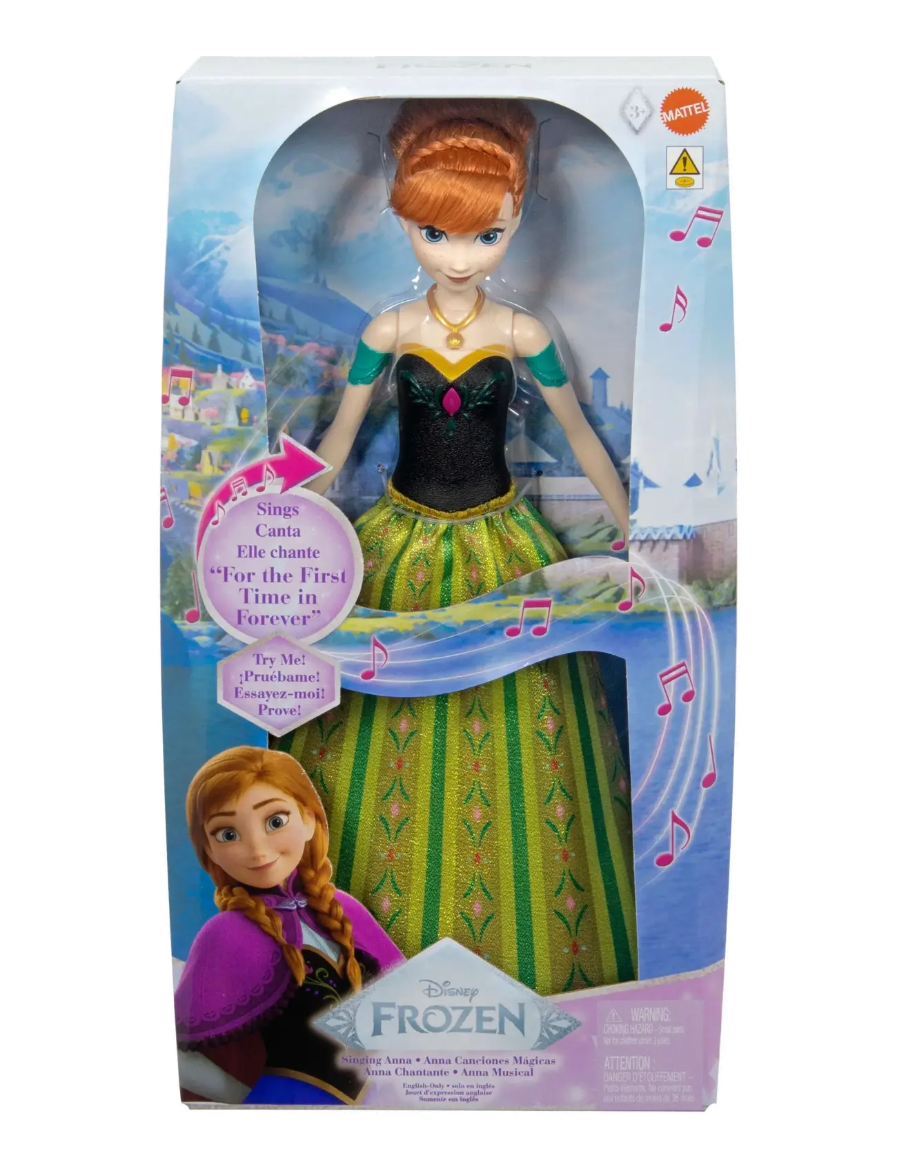 Disney Frozen - Disney Frozen Singing Anna Doll Sings “For the First Time in Forever” in 4 Languages from Movie - multi color - 1