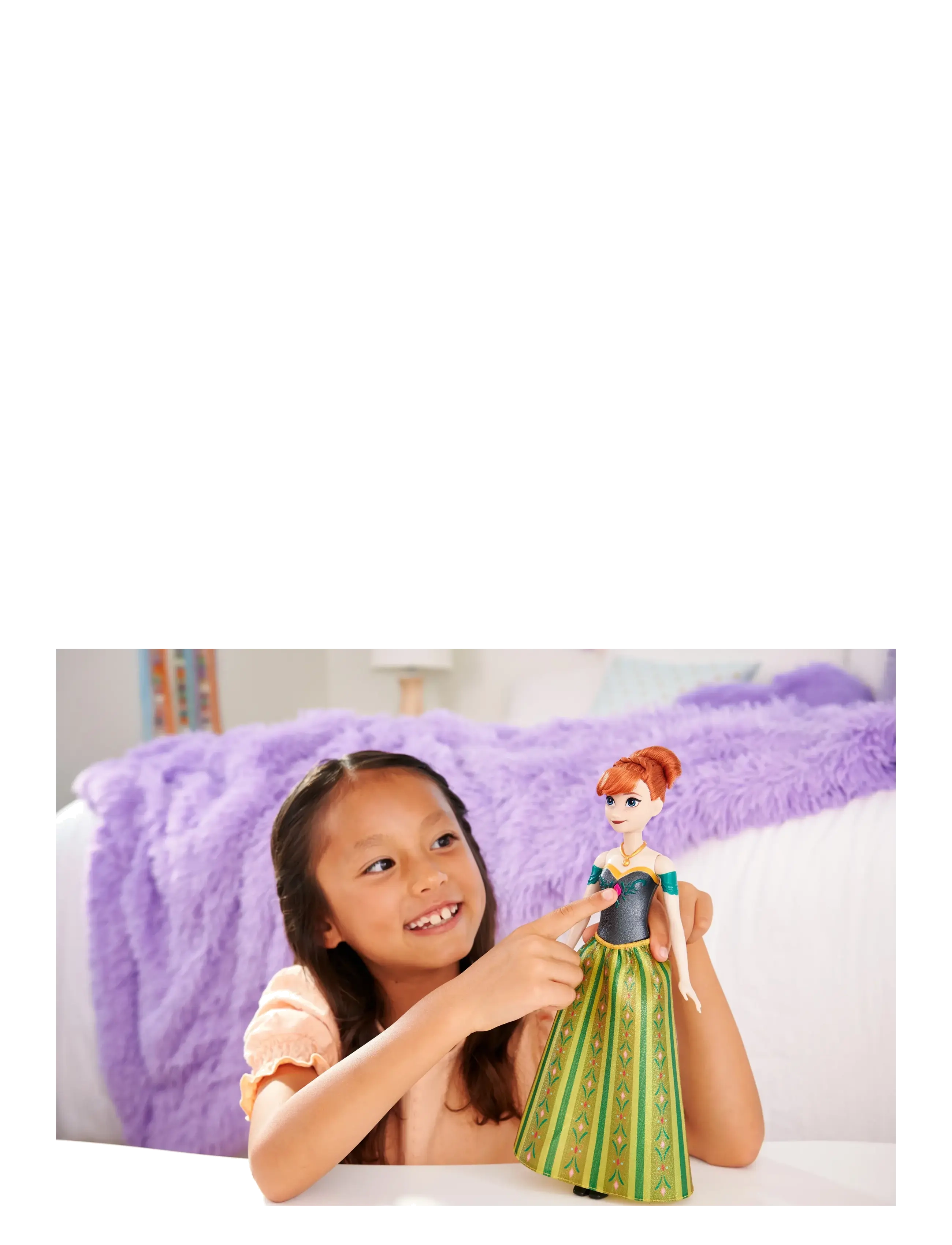 Disney Frozen - Disney Frozen Singing Anna Doll Sings “For the First Time in Forever” in 4 Languages from Movie - multi color - 2