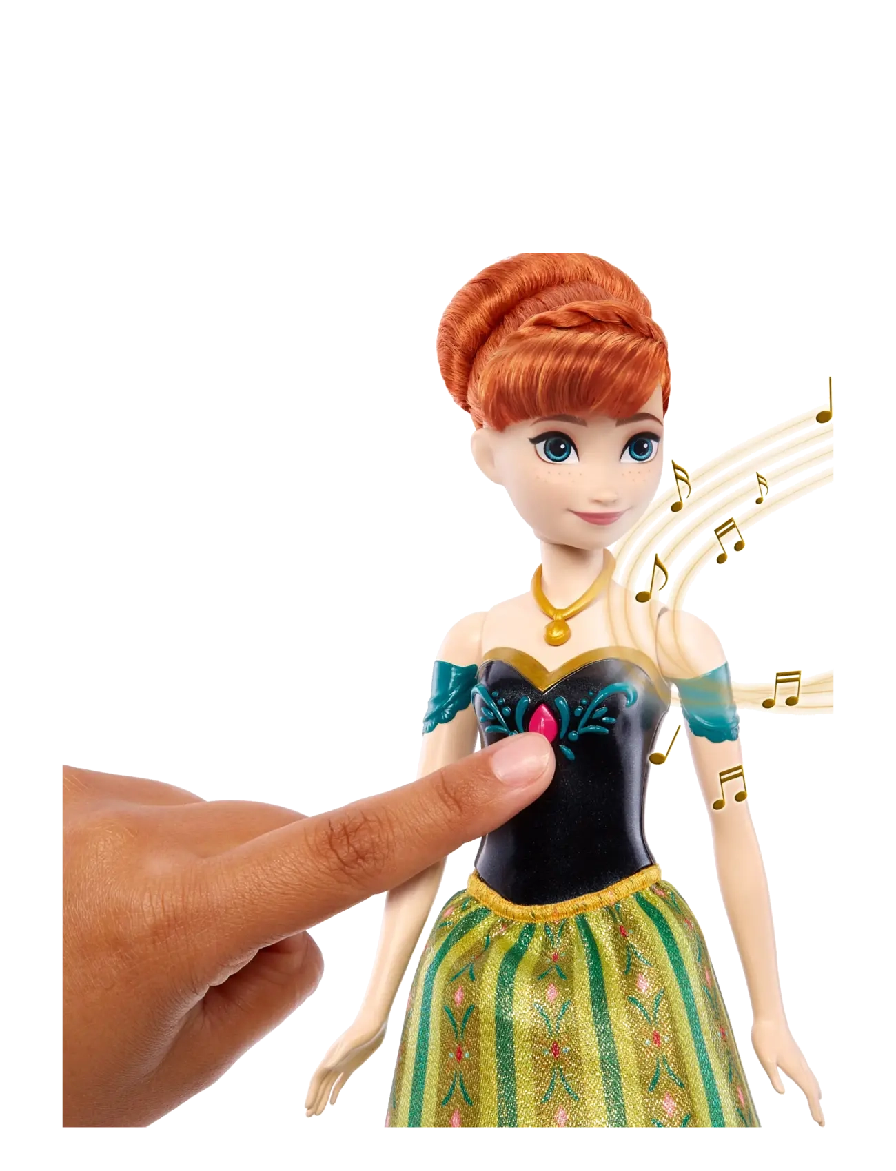 Disney Frozen - Disney Frozen Singing Anna Doll Sings “For the First Time in Forever” in 4 Languages from Movie - multi color - 4