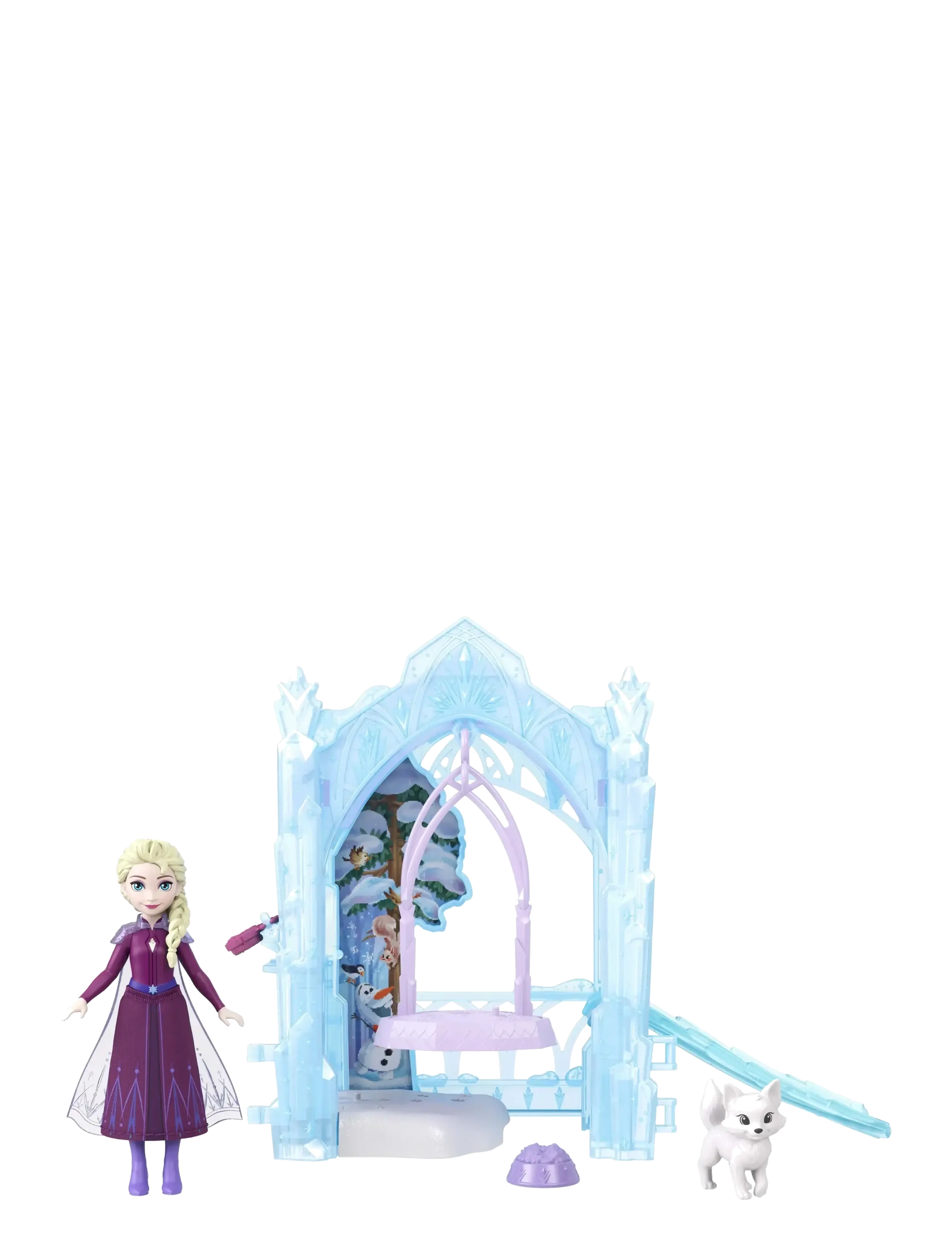 Frost - Disney Frozen Storytime Stackers Elsa Small Doll & Icy Animal Hideaway Playset w/ Fox & Bird Figures - dukker - multicolor - 2