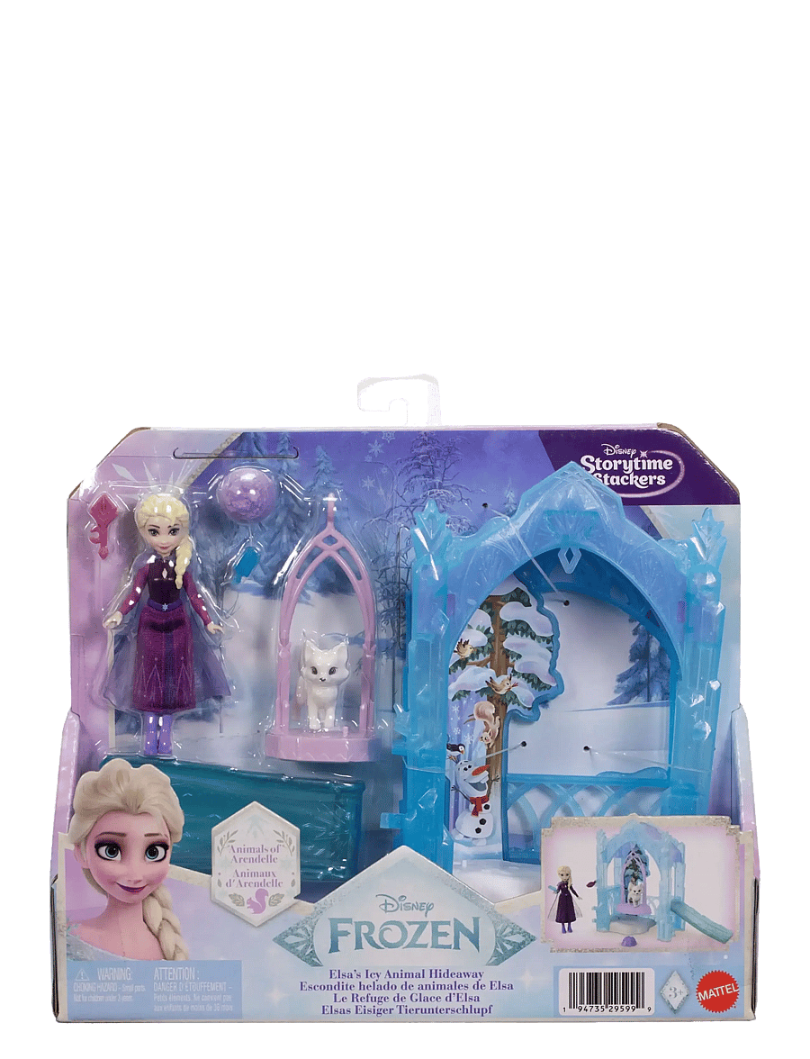 Külmunud - Disney Frozen Storytime Stackers Elsa Small Doll & Icy Animal Hideaway Playset w/ Fox & Bird Figures - nukud - multicolor - 5