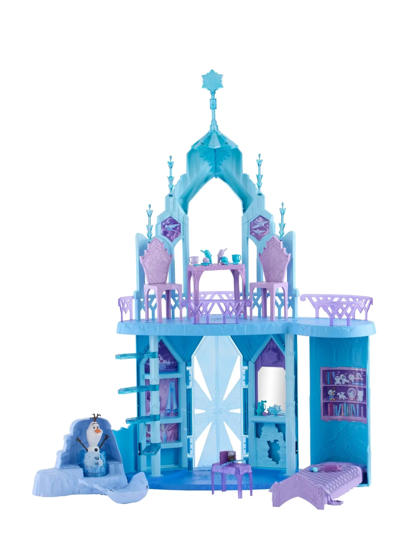 Disney Frozen Elsa’s Frozen Ice Palace Castle Playset with Olaf, 5 Play Areas & 21 Accessories - MULTI COLOR