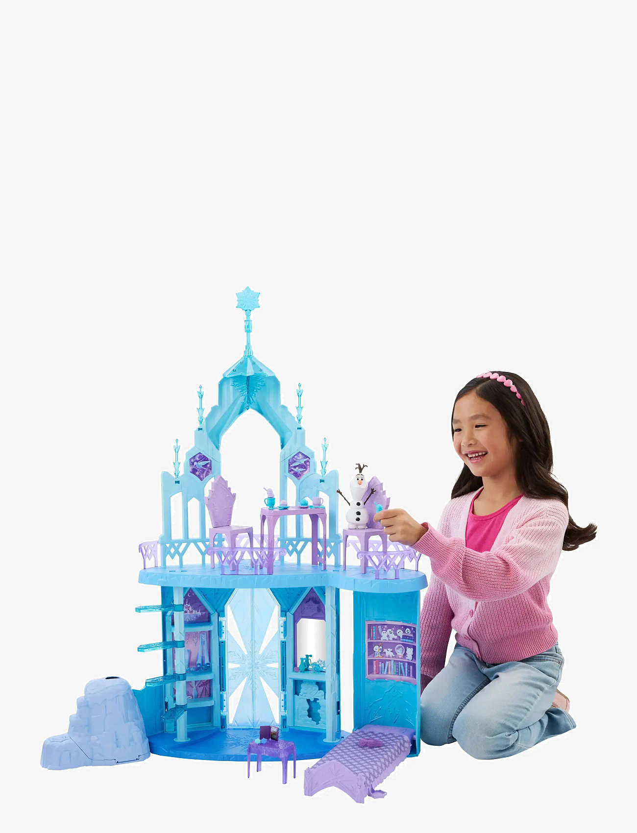 Frost - Disney Frozen Elsa’s Frozen Ice Palace Castle Playset with Olaf, 5 Play Areas & 21 Accessories - legesæt - multi color - 1
