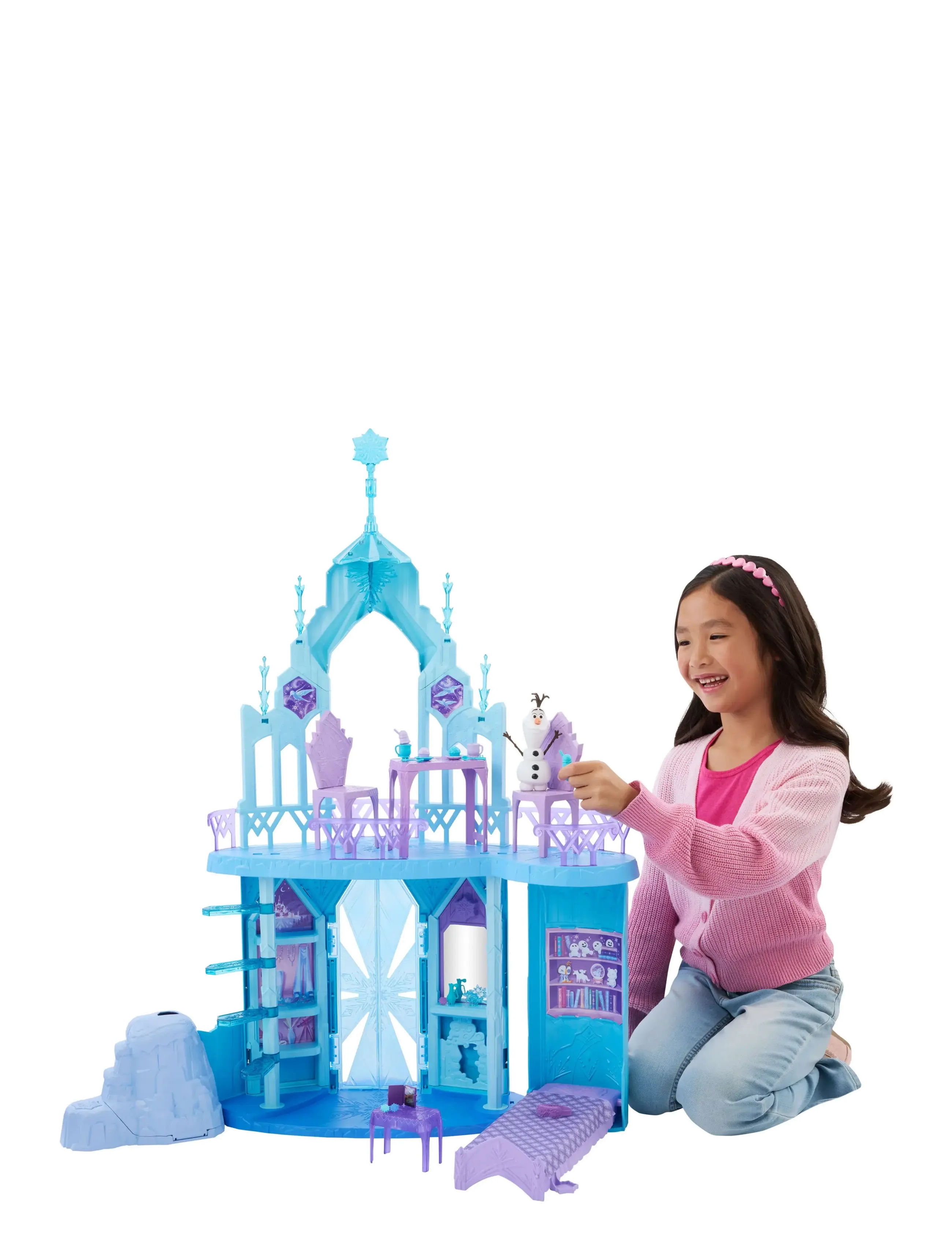 Die Eiskönigin - Disney Frozen Elsa’s Frozen Ice Palace Castle Playset with Olaf, 5 Play Areas & 21 Accessories - spiel-sets - multi color - 1