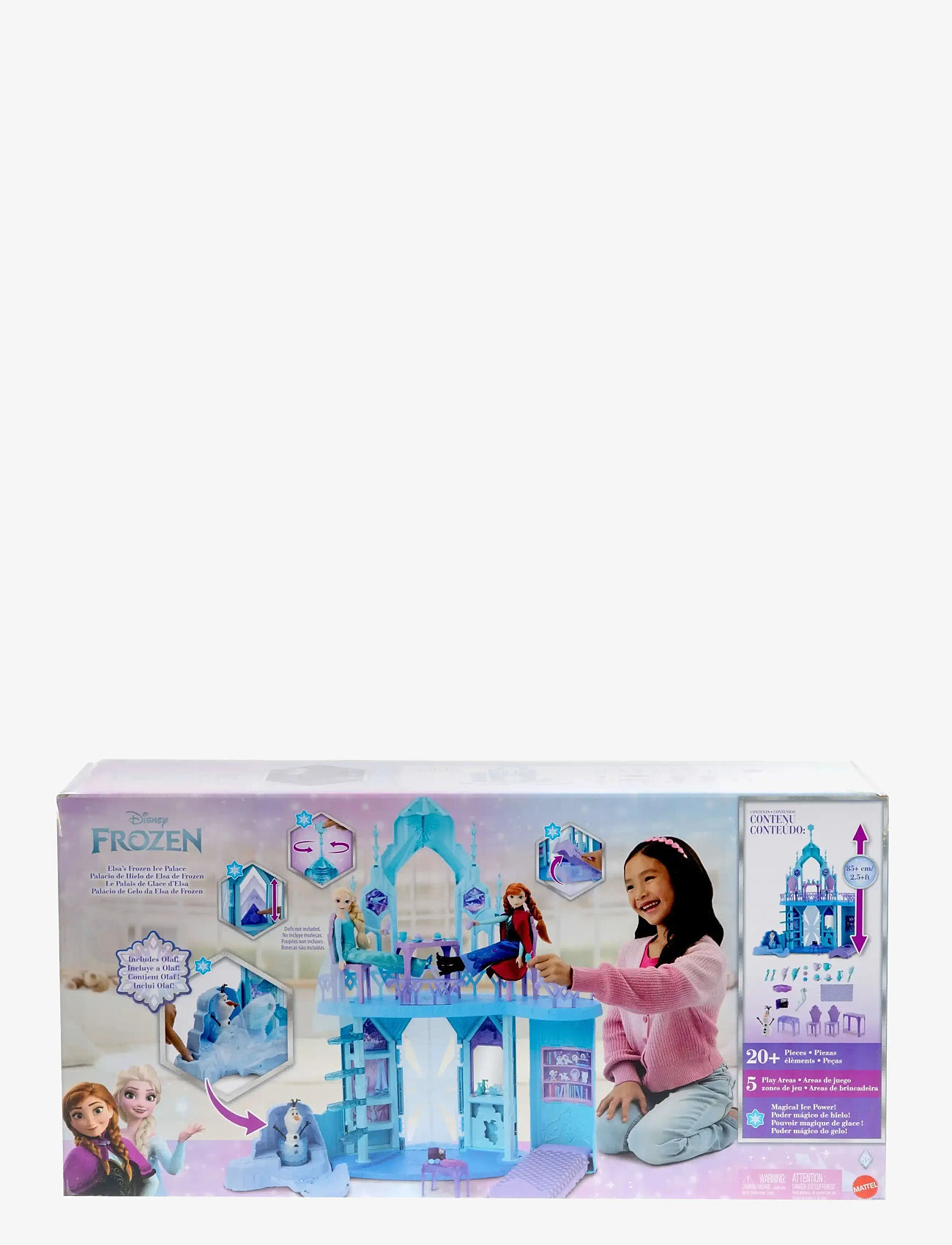 Frost - Disney Frozen Elsa’s Frozen Ice Palace Castle Playset with Olaf, 5 Play Areas & 21 Accessories - legesæt - multi color - 5