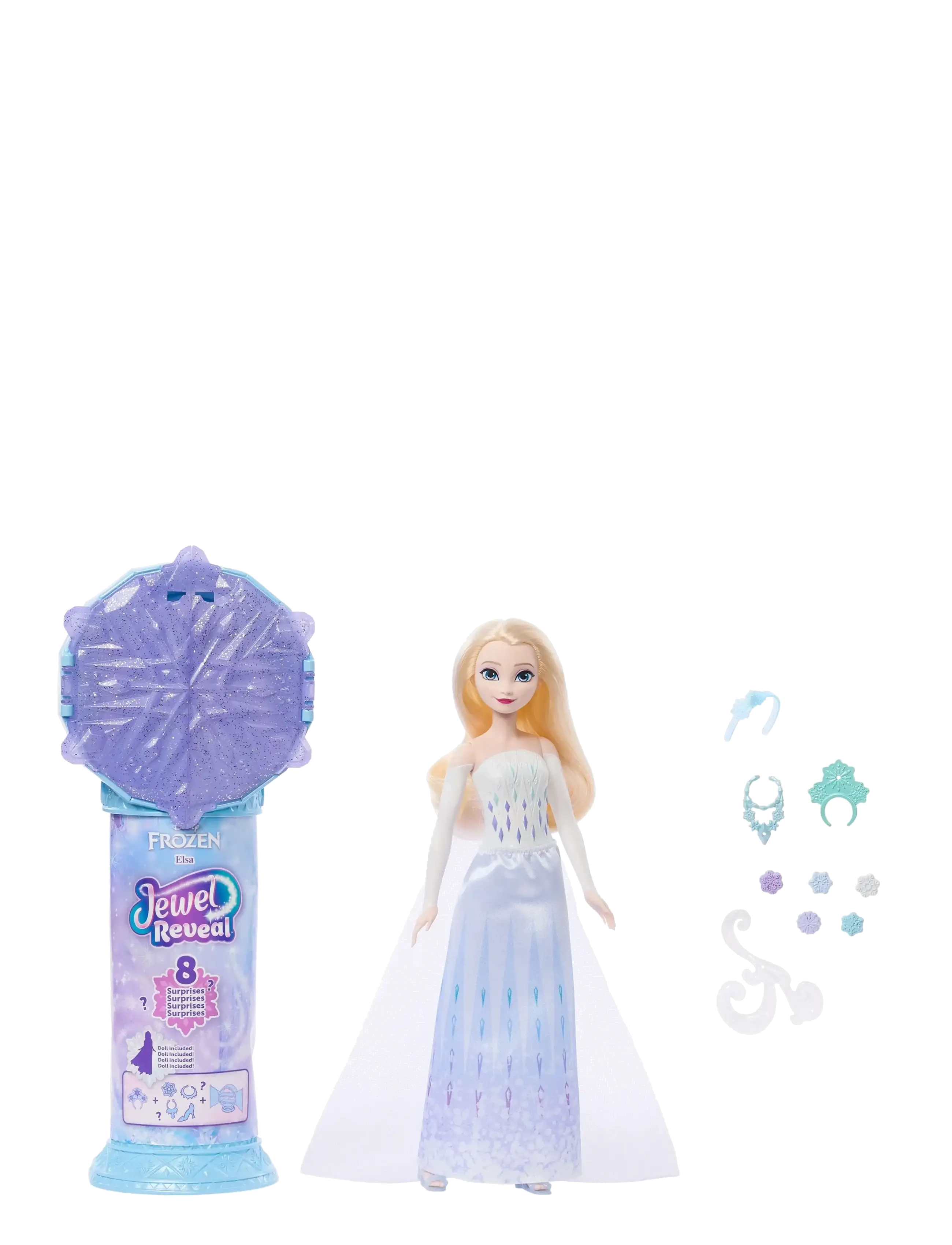 Die Eiskönigin - Disney Frozen Jewel Reveal Elsa Fashion Doll w/ 8 Surprises Including Gem Box & 10 Accessories - puppen - multicolor - 1