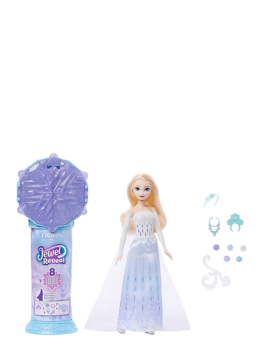Die Eiskönigin - Disney Frozen Jewel Reveal Elsa Fashion Doll w/ 8 Surprises Including Gem Box & 10 Accessories - puppen - multicolor - 1