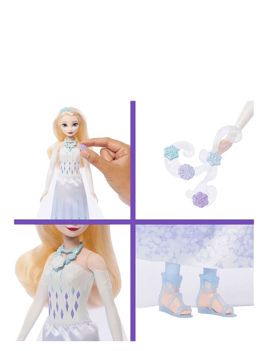 Die Eiskönigin - Disney Frozen Jewel Reveal Elsa Fashion Doll w/ 8 Surprises Including Gem Box & 10 Accessories - puppen - multicolor - 2