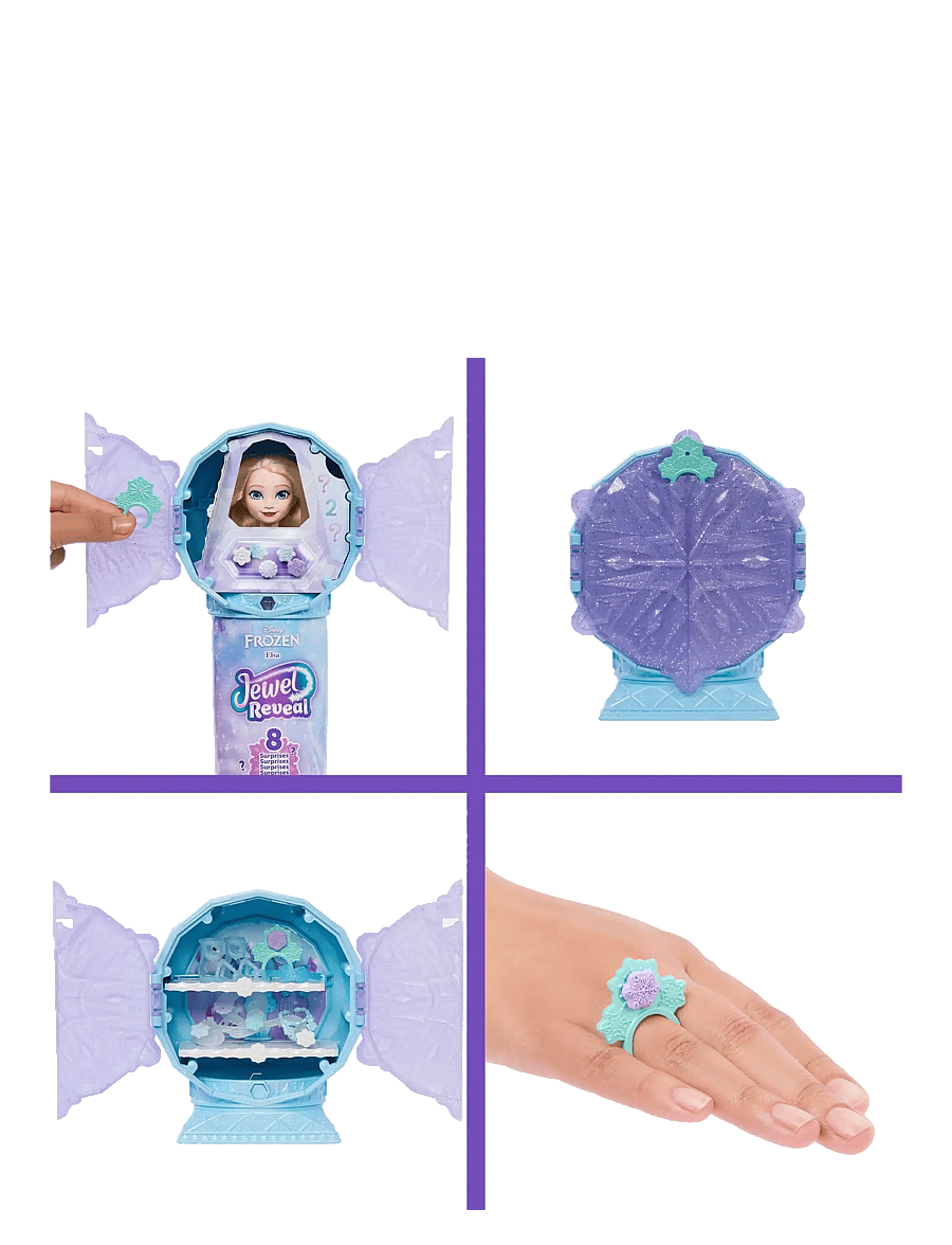 Die Eiskönigin - Disney Frozen Jewel Reveal Elsa Fashion Doll w/ 8 Surprises Including Gem Box & 10 Accessories - puppen - multicolor - 3