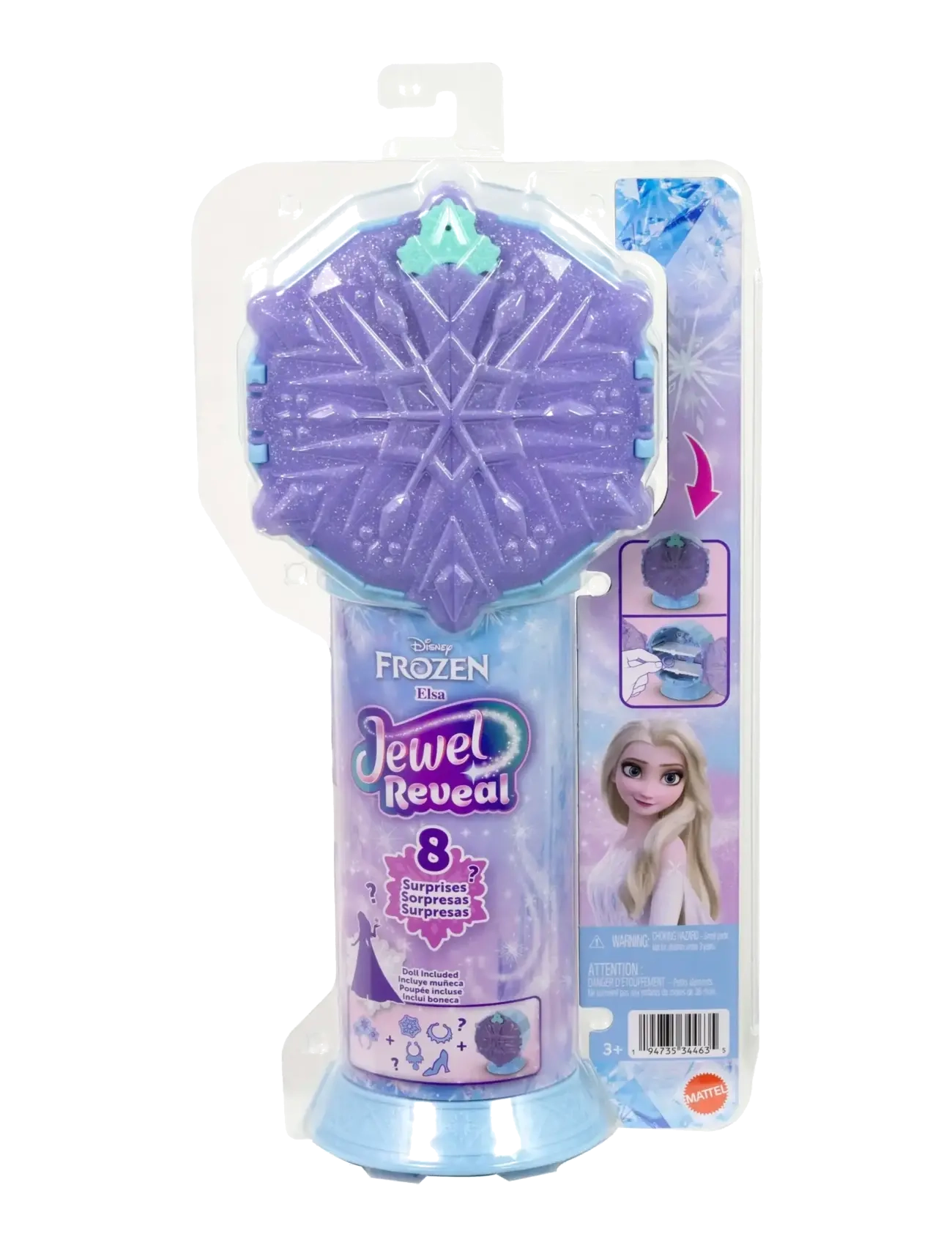 Die Eiskönigin - Disney Frozen Jewel Reveal Elsa Fashion Doll w/ 8 Surprises Including Gem Box & 10 Accessories - puppen - multicolor - 5