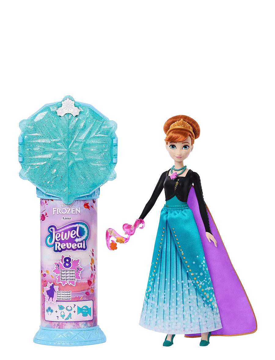 Die Eiskönigin - Disney Frozen Jewel Reveal Anna Fashion Doll w/ 8 Surprises Including Gem Box & 10 Accessories - puppen - multicolor - 1
