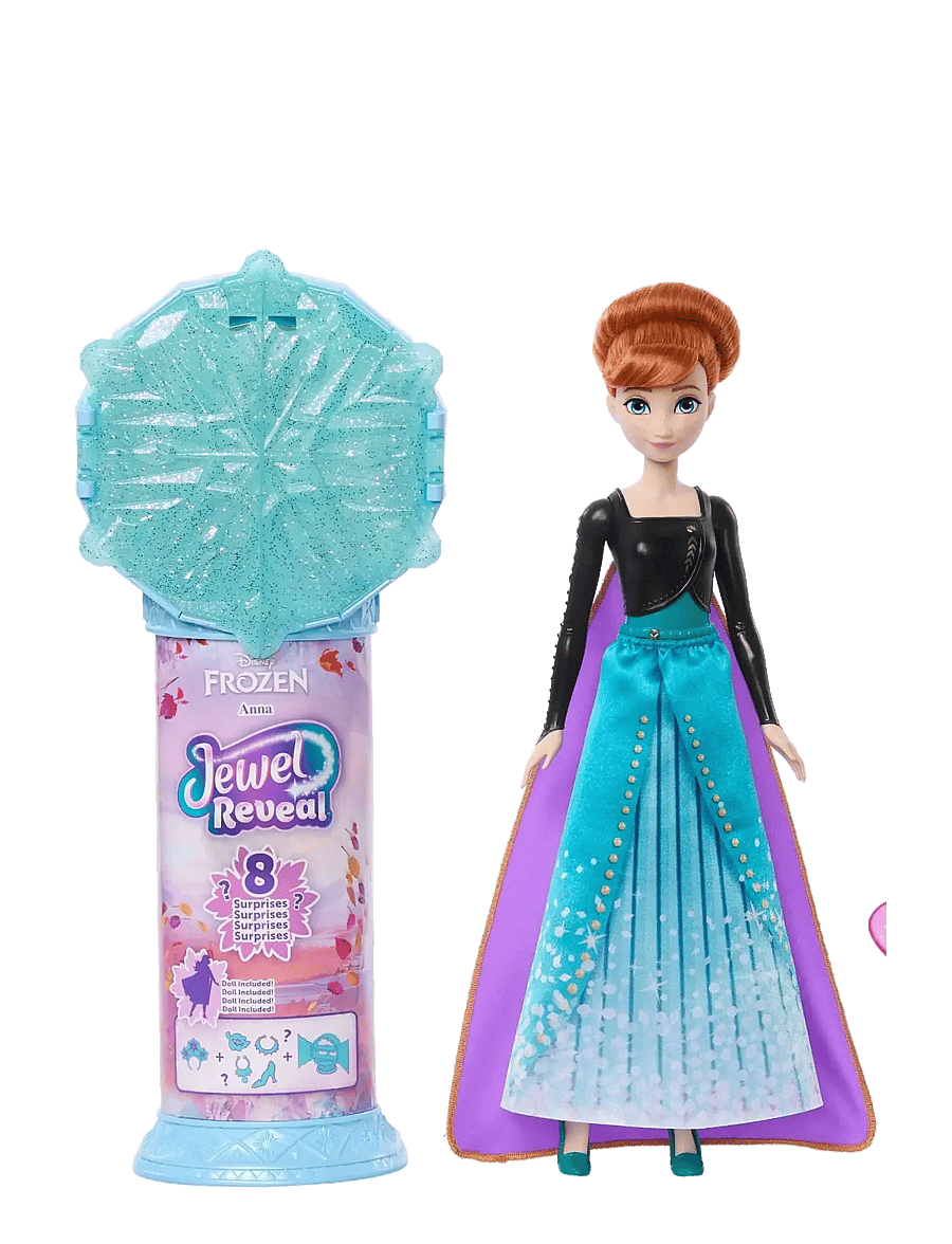 Die Eiskönigin - Disney Frozen Jewel Reveal Anna Fashion Doll w/ 8 Surprises Including Gem Box & 10 Accessories - puppen - multicolor - 4