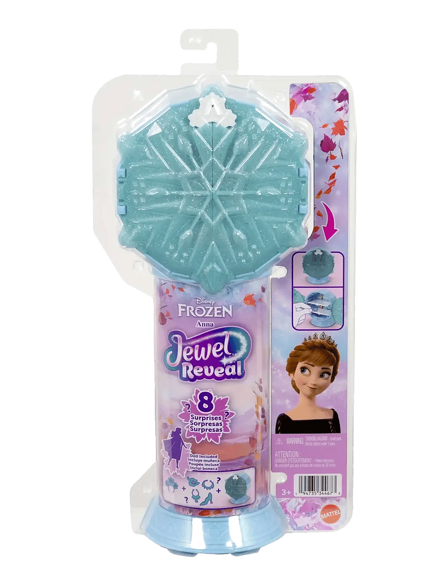 Die Eiskönigin - Disney Frozen Jewel Reveal Anna Fashion Doll w/ 8 Surprises Including Gem Box & 10 Accessories - puppen - multicolor - 5