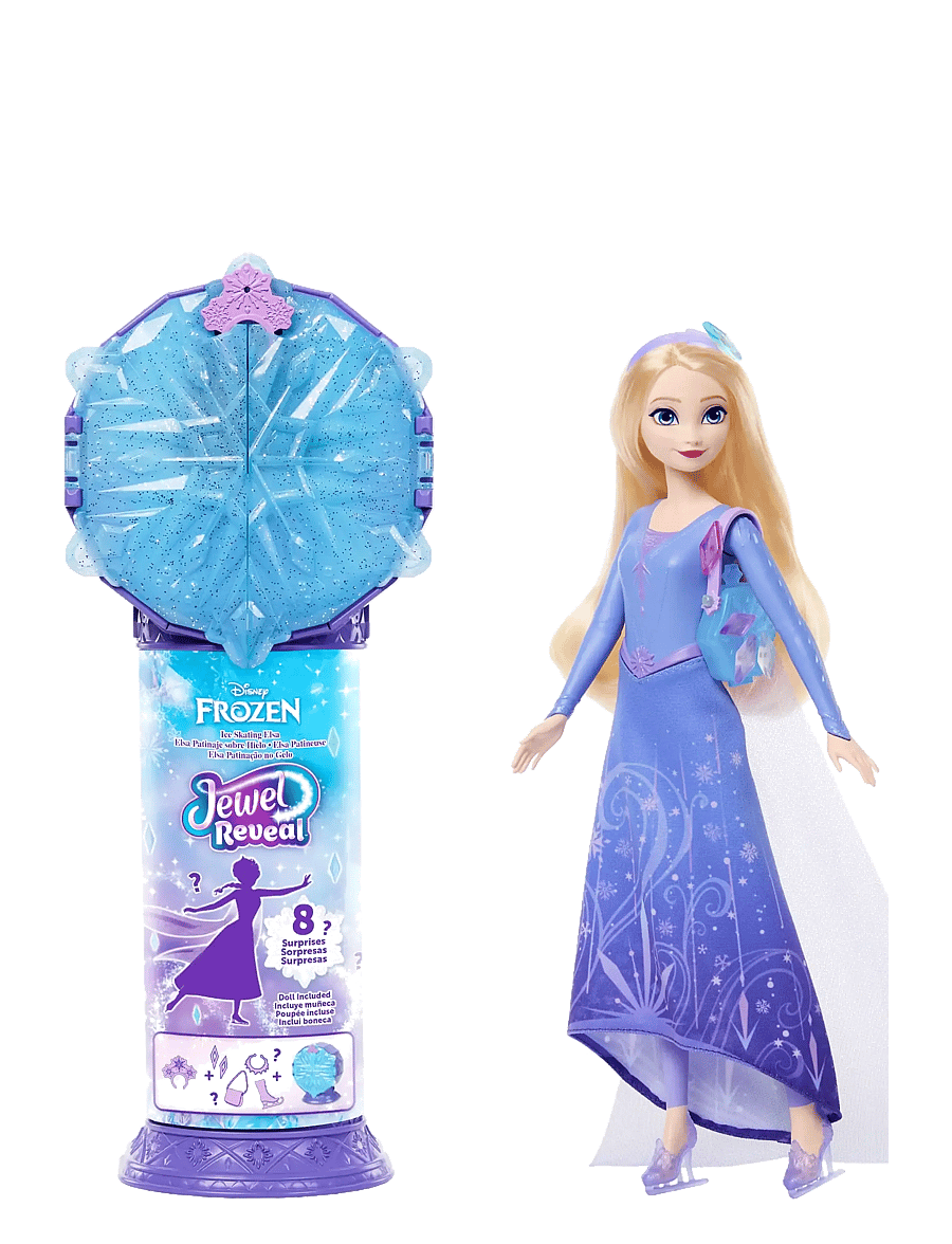 „Frozen“ - Disney Frozen Jewel Reveal Ice Skating Elsa Fashion Doll with 8 Surprises Including Gem Box & Accy - lėlės - multi color - 0
