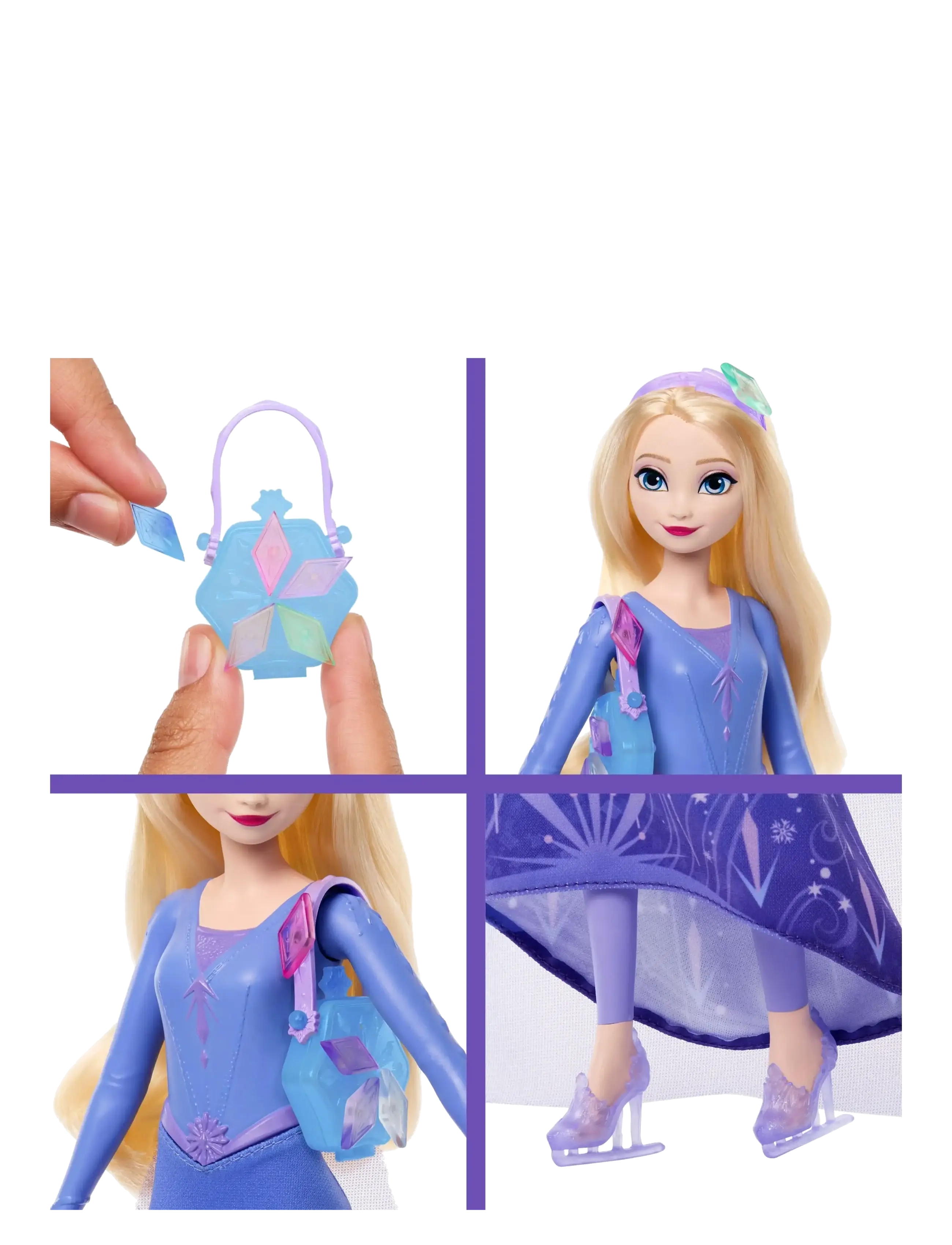 „Frozen“ - Disney Frozen Jewel Reveal Ice Skating Elsa Fashion Doll with 8 Surprises Including Gem Box & Accy - lėlės - multi color - 1