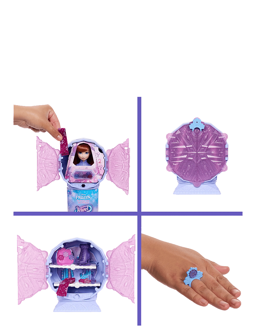 Die Eiskönigin - Disney Frozen Jewel Reveal Ice Skating Anna Fashion Doll with 8 Surprises Including Gem Box & Accy - puppen - multicolor - 5