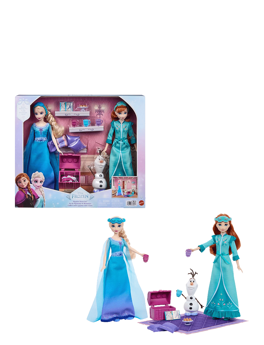 Die Eiskönigin - Disney Frozen Slumber Sister Set with Anna & Elsa Fashion Dolls, Olaf & 14 Accessories - multicolor - 1
