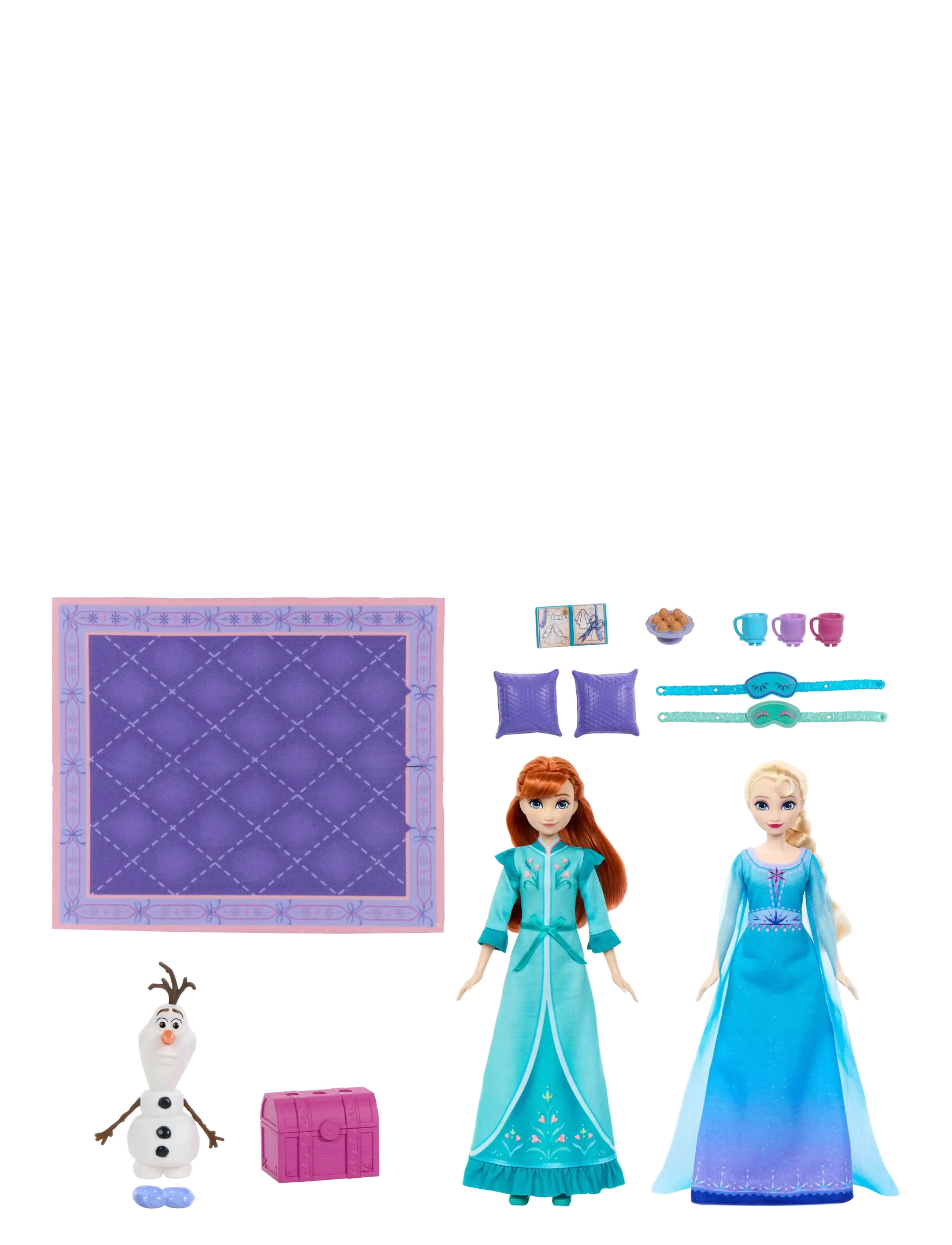 Die Eiskönigin - Disney Frozen Slumber Sister Set with Anna & Elsa Fashion Dolls, Olaf & 14 Accessories - multicolor - 3
