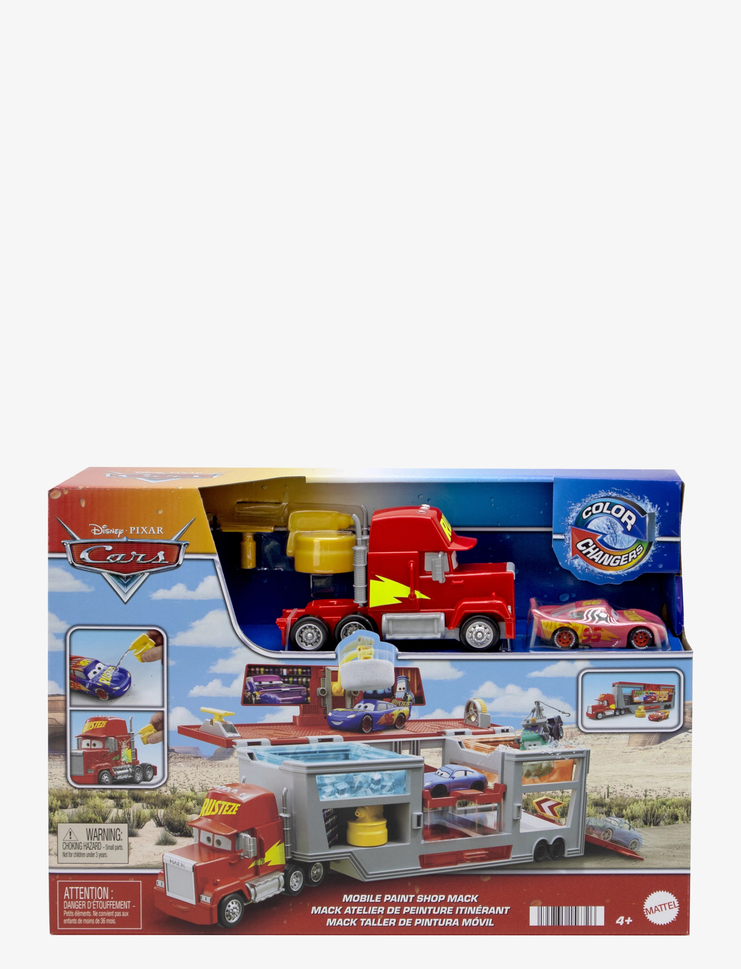 Disney Pixar Cars - Disney Pixar Cars Disney and Pixar Color Changers Mobile Paint Shop Mack Playset - multicolor - 4