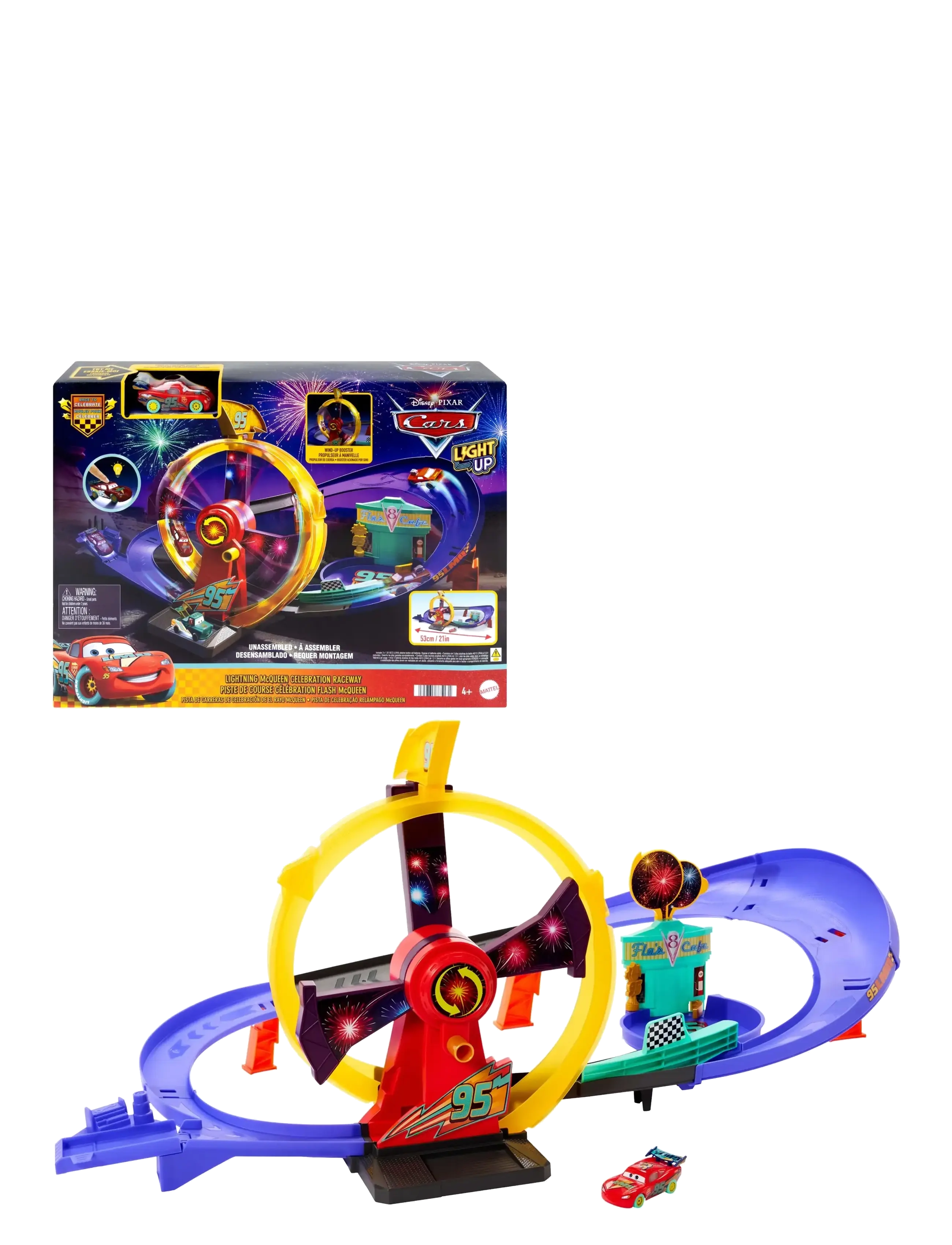 Disney Pixar Cars DIsney and Pixar Cars Race to Celebrate Lightning McQueen Celebration Raceway Playset - Spielzeug 3-5 Jahre - MULTICOLOR / multi