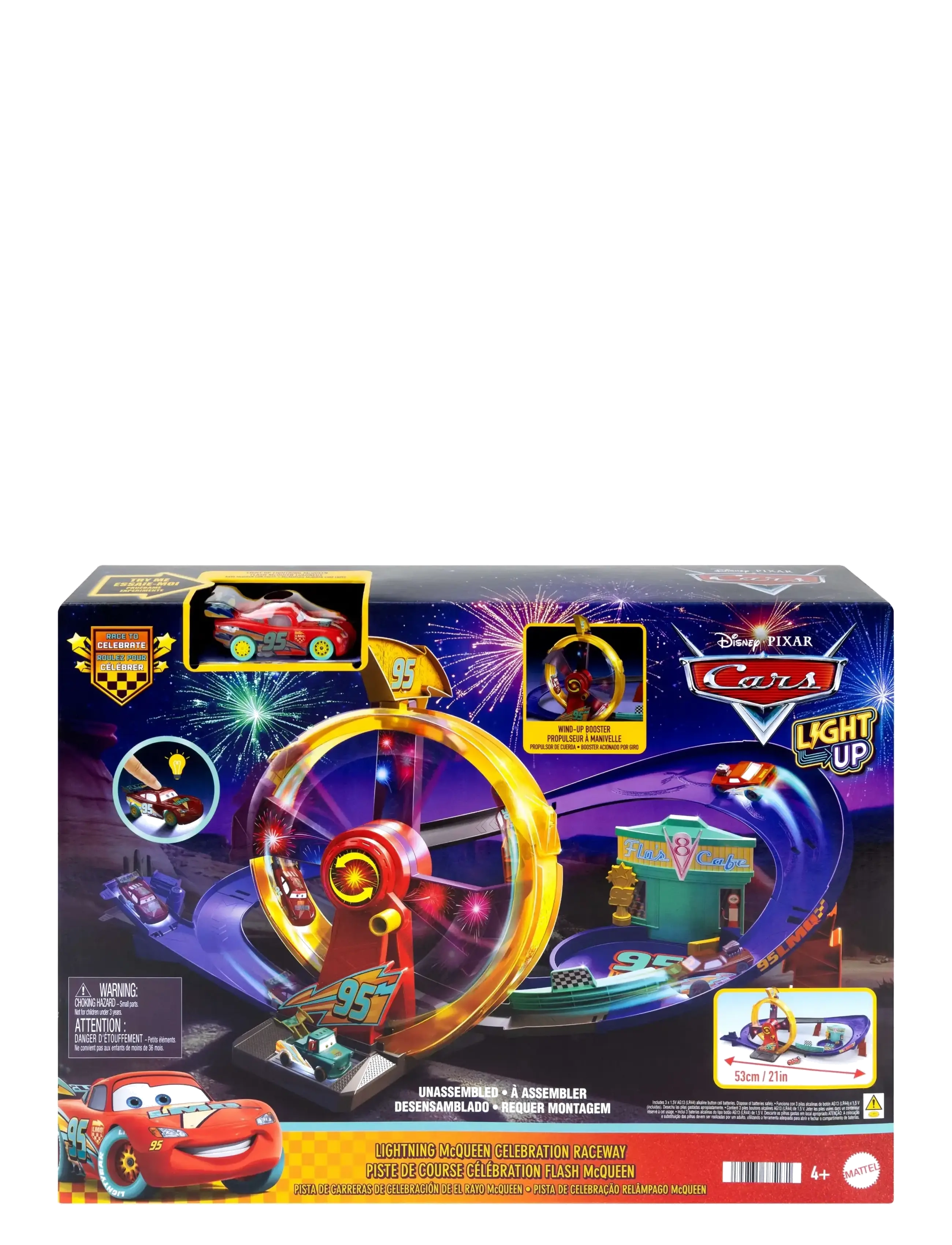 Disney Pixar Cars - DIsney and Pixar Cars Race to Celebrate Lightning McQueen Celebration Raceway Playset - multicolor - 2