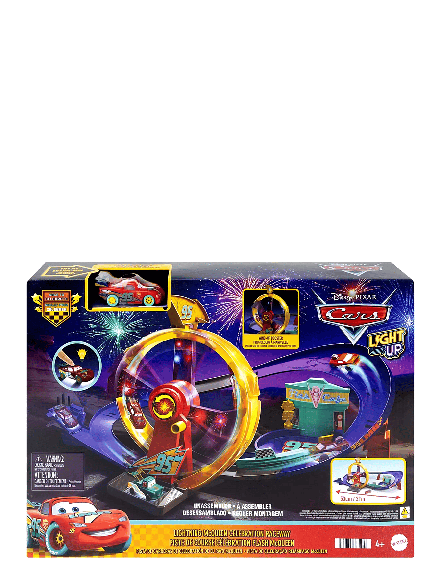 Disney Pixar Cars - DIsney and Pixar Cars Race to Celebrate Lightning McQueen Celebration Raceway Playset - multicolor - 2