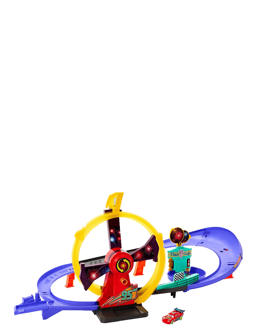 Disney Pixar Cars - DIsney and Pixar Cars Race to Celebrate Lightning McQueen Celebration Raceway Playset - multicolor - 3