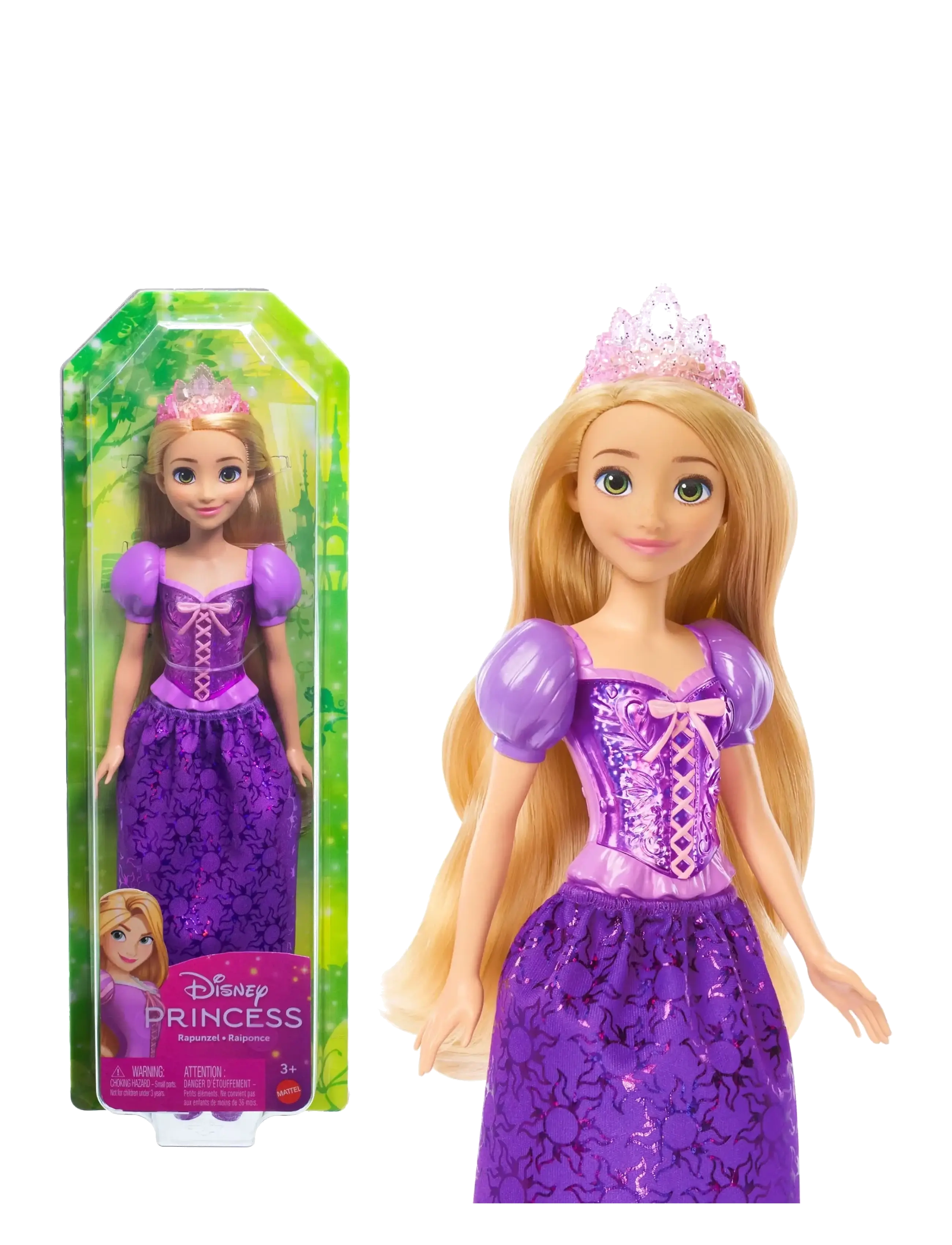 Disney Princess Disney Princess Rapunzel Doll with Sparkling Fashion & Accessories, Inspired by Disney Tangled Movie - Mellem 100-300 kr - MULTI COLOR / multi