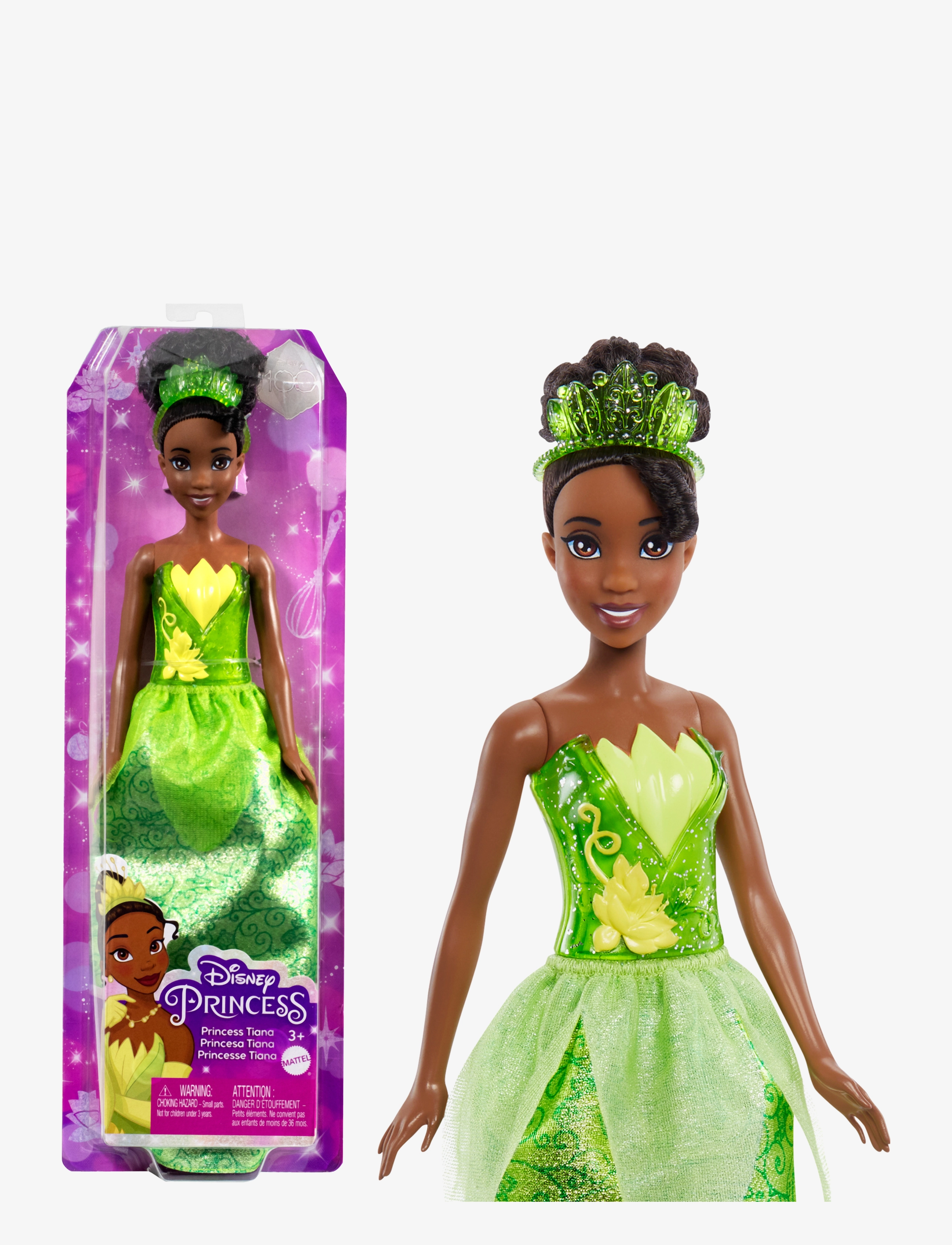 DISNEY PRINCESS Disney Princess Tiana Doll With Sparkling Fashion & Accessoires, Inspired By The Princess & The Frog Patterned - One Size - Kinder