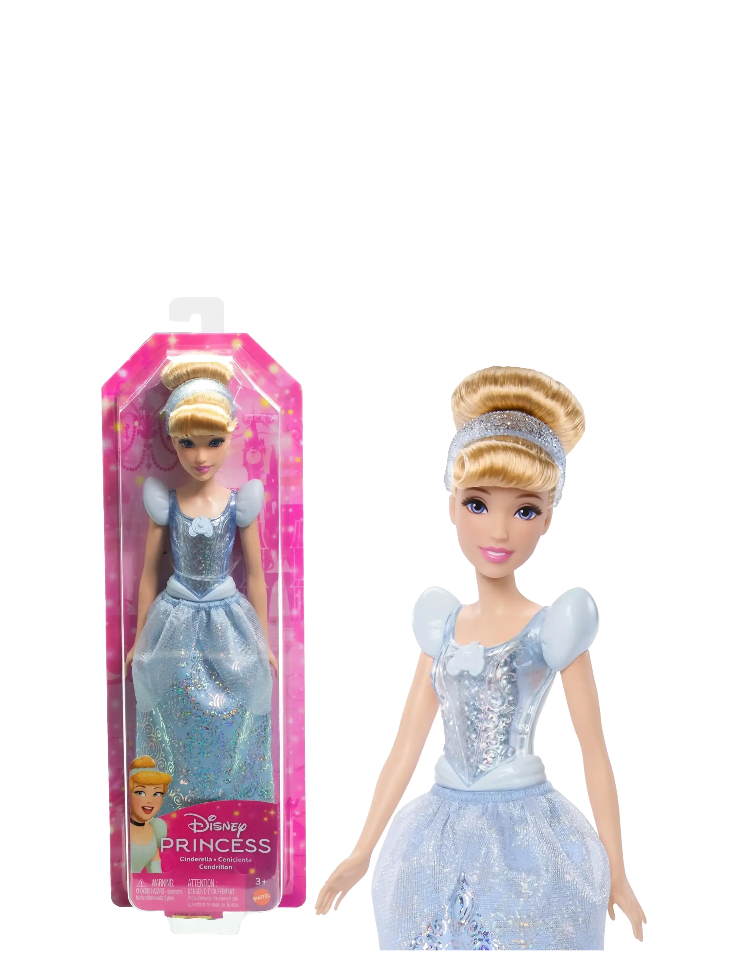 Disney Princess Disney Princess Cinderella Doll With Sparkling Fashion & Accessories, Inspired By Disney Movie, One Size, Blue, Dukker Og Tilbehør > D