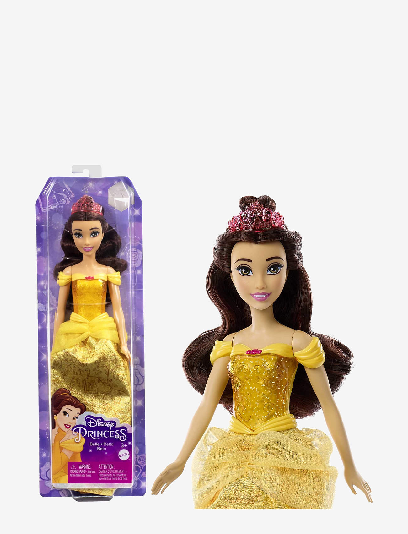 Disney Princess - Disney Princess Belle Doll with Sparkling Fashion & Accessories, Inspired by Beauty & the Beast - dockor - multi color - 0