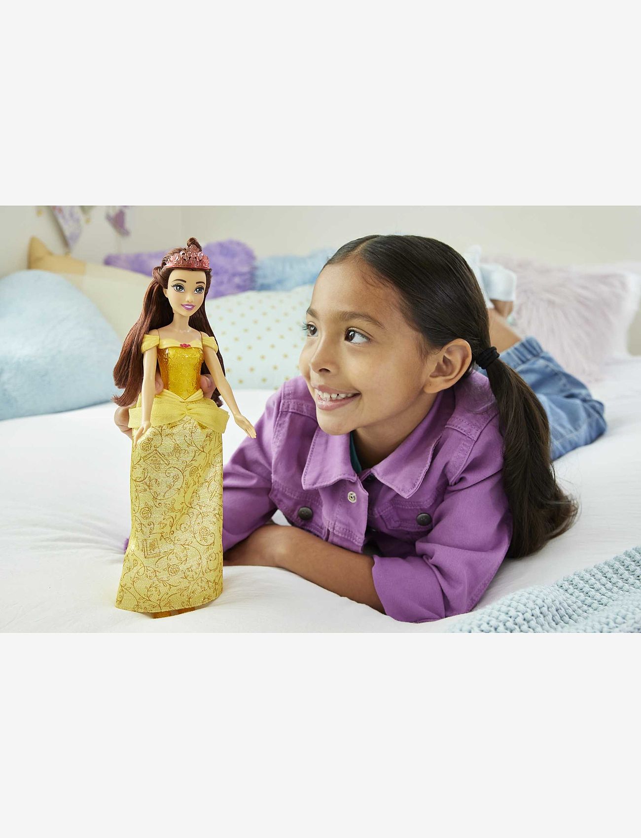 Disney Princess - Disney Princess Belle Doll with Sparkling Fashion & Accessories, Inspired by Beauty & the Beast - dockor - multi color - 1