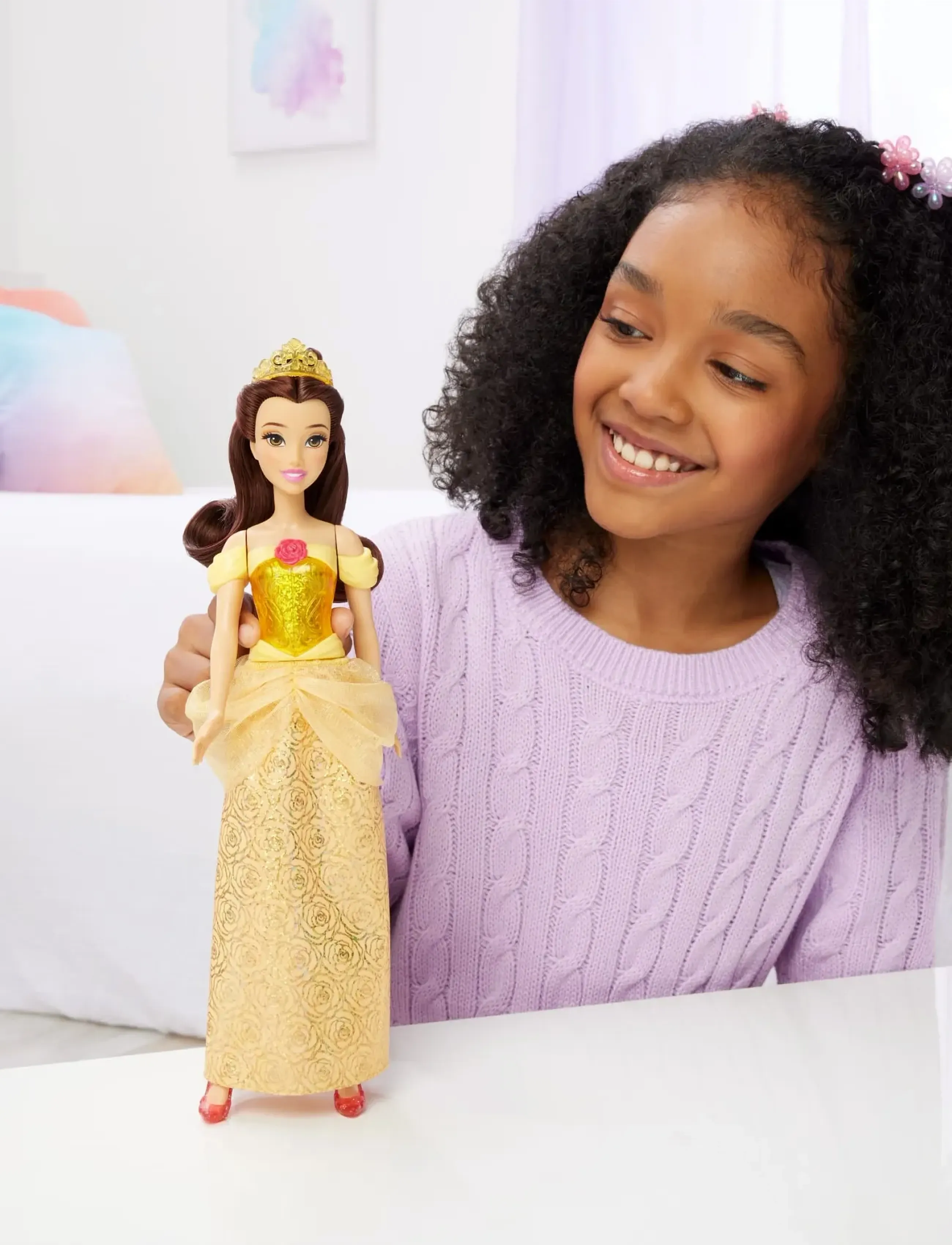 Disney Princess Disney Princess Belle Doll With Sparkling Fashion & Accessories, Inspired By Beauty & The Beast, One Size, Multi/patterned, Dukker Og