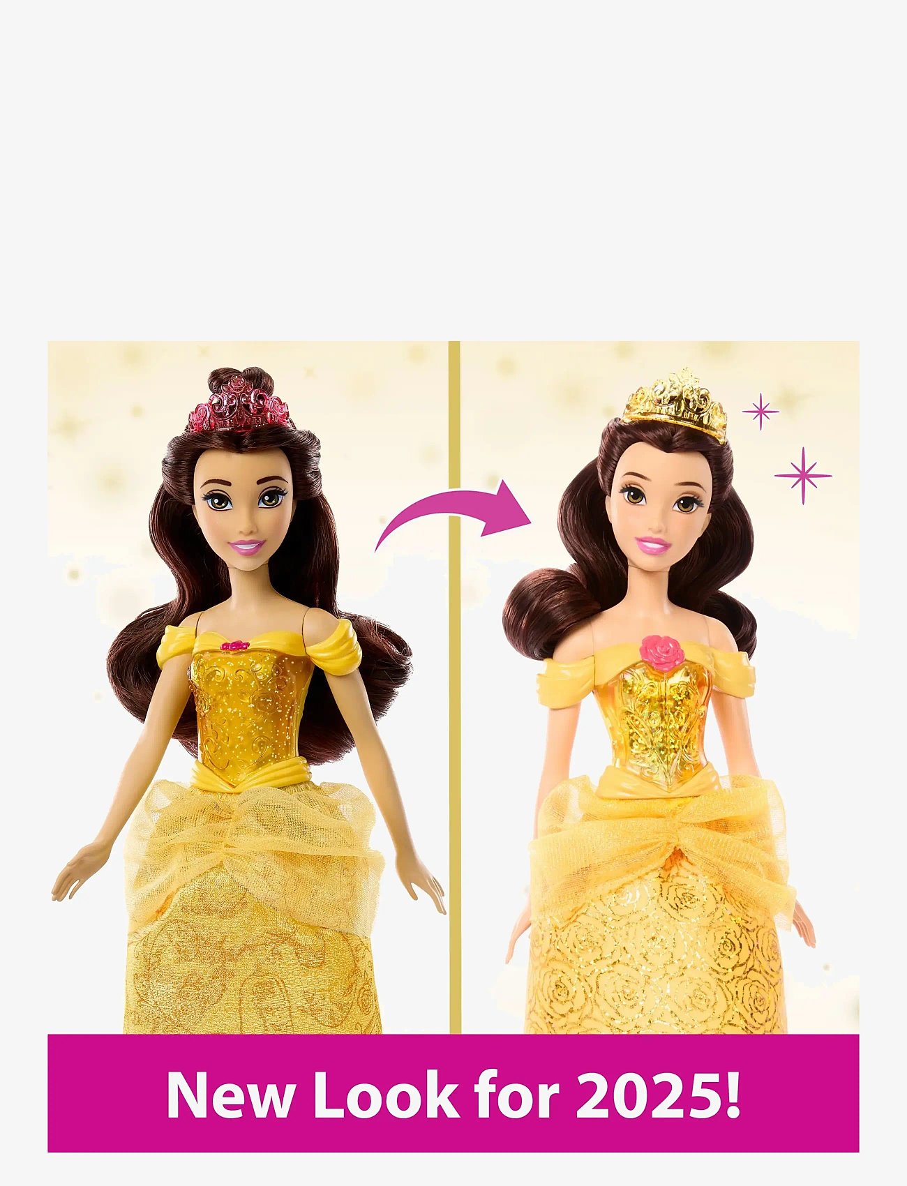 Disney Princess - Disney Princess Belle Doll with Sparkling Fashion & Accessories, Inspired by Beauty & the Beast - dockor - multi color - 5