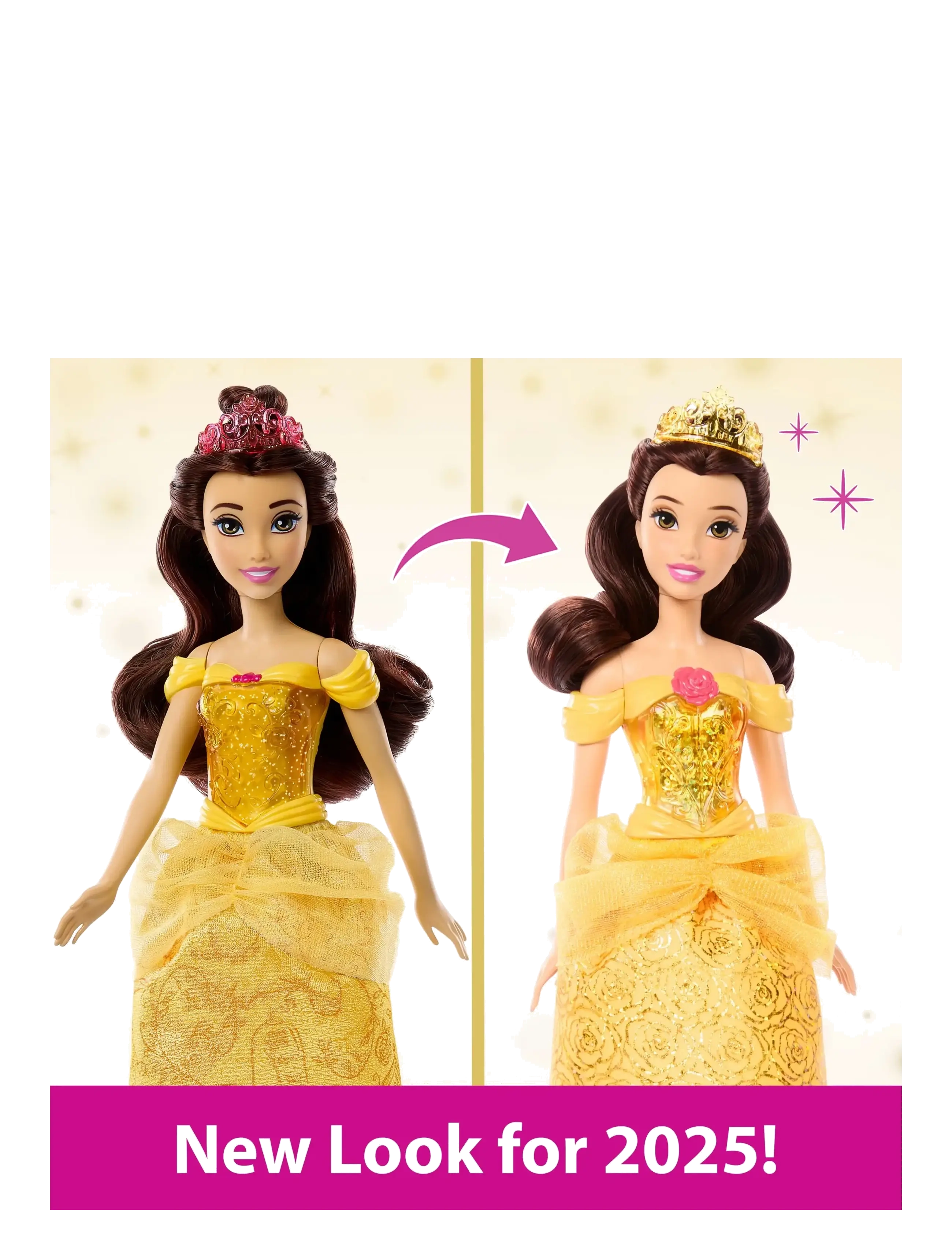 Disney Princess - Disney Princess Belle Doll with Sparkling Fashion & Accessories, Inspired by Beauty & the Beast - puppen - multi color - 5